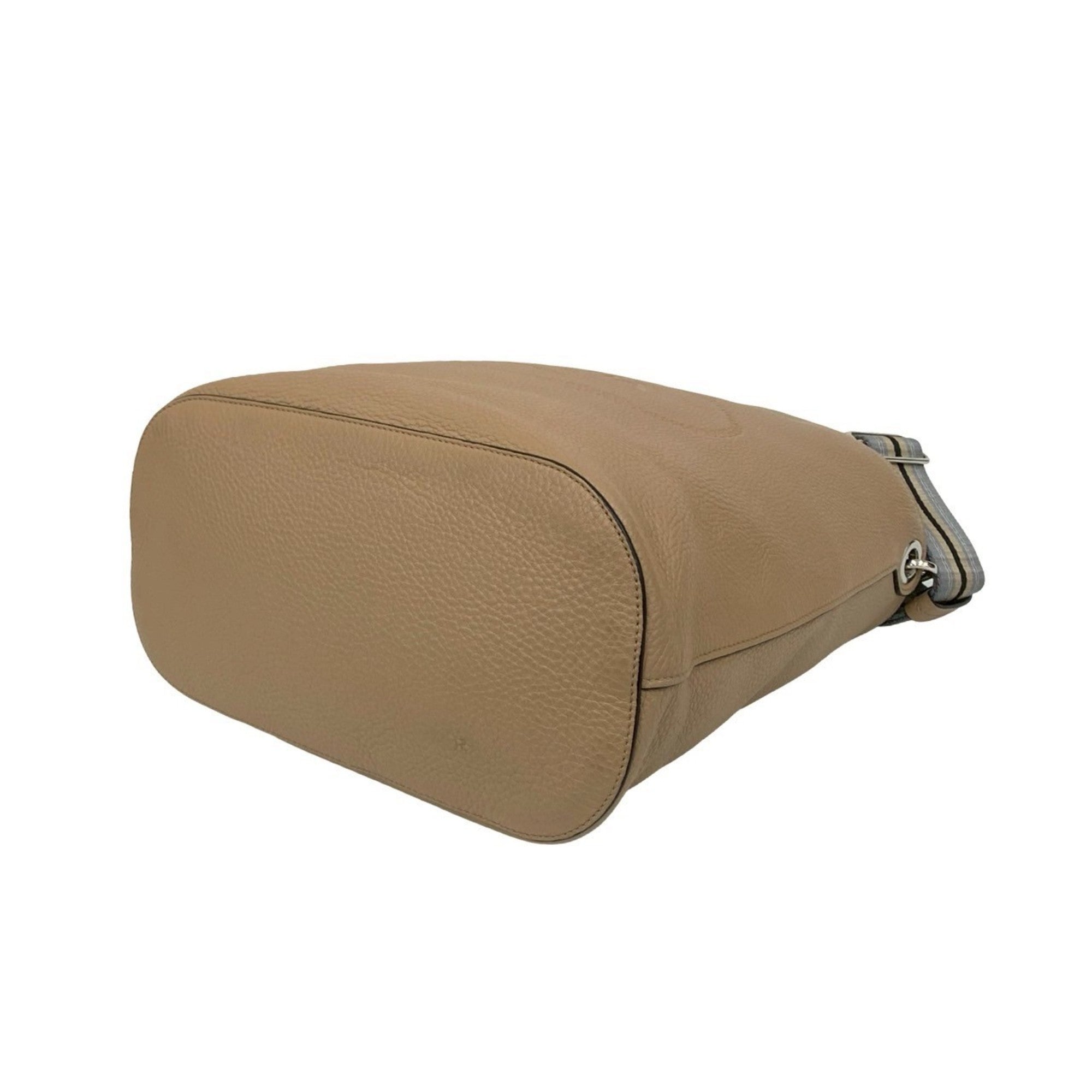 Prada Beige Leather Pochette Shoulder Bag (Pre-Owned)