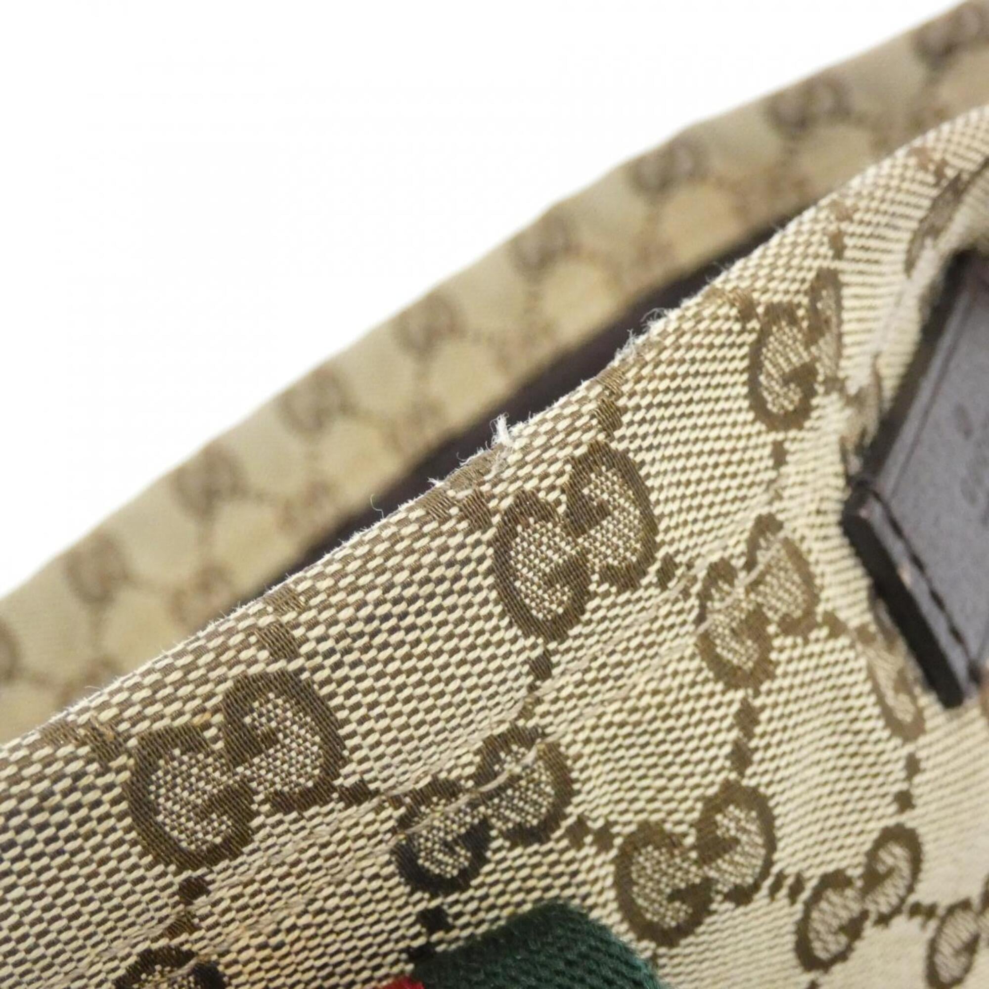 Gucci Beige Brown Gg Canvas Handbag (Pre-Owned)