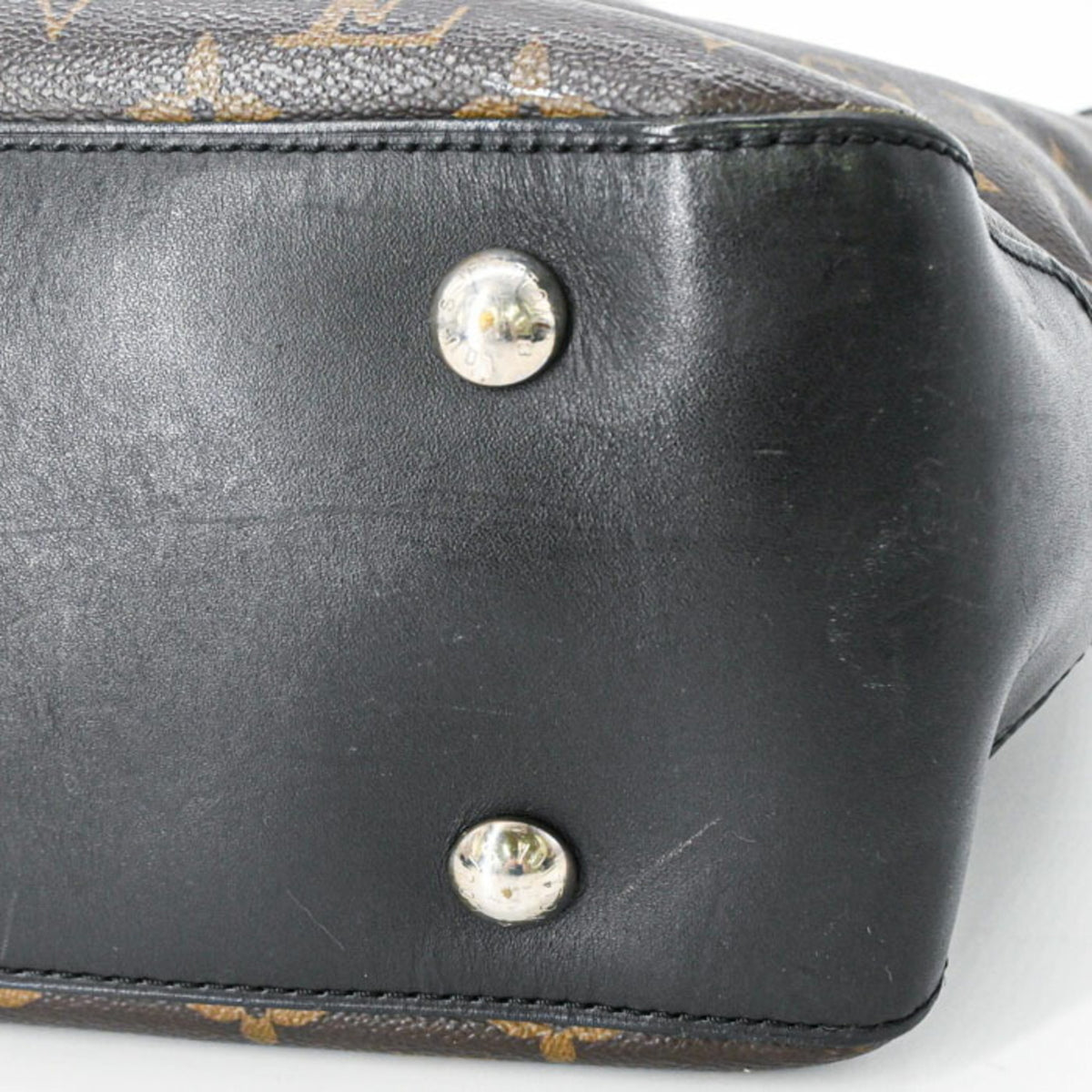 Louis Vuitton Black Brown Monogram Shoulder Bag Tote Bag (Pre-Owned)