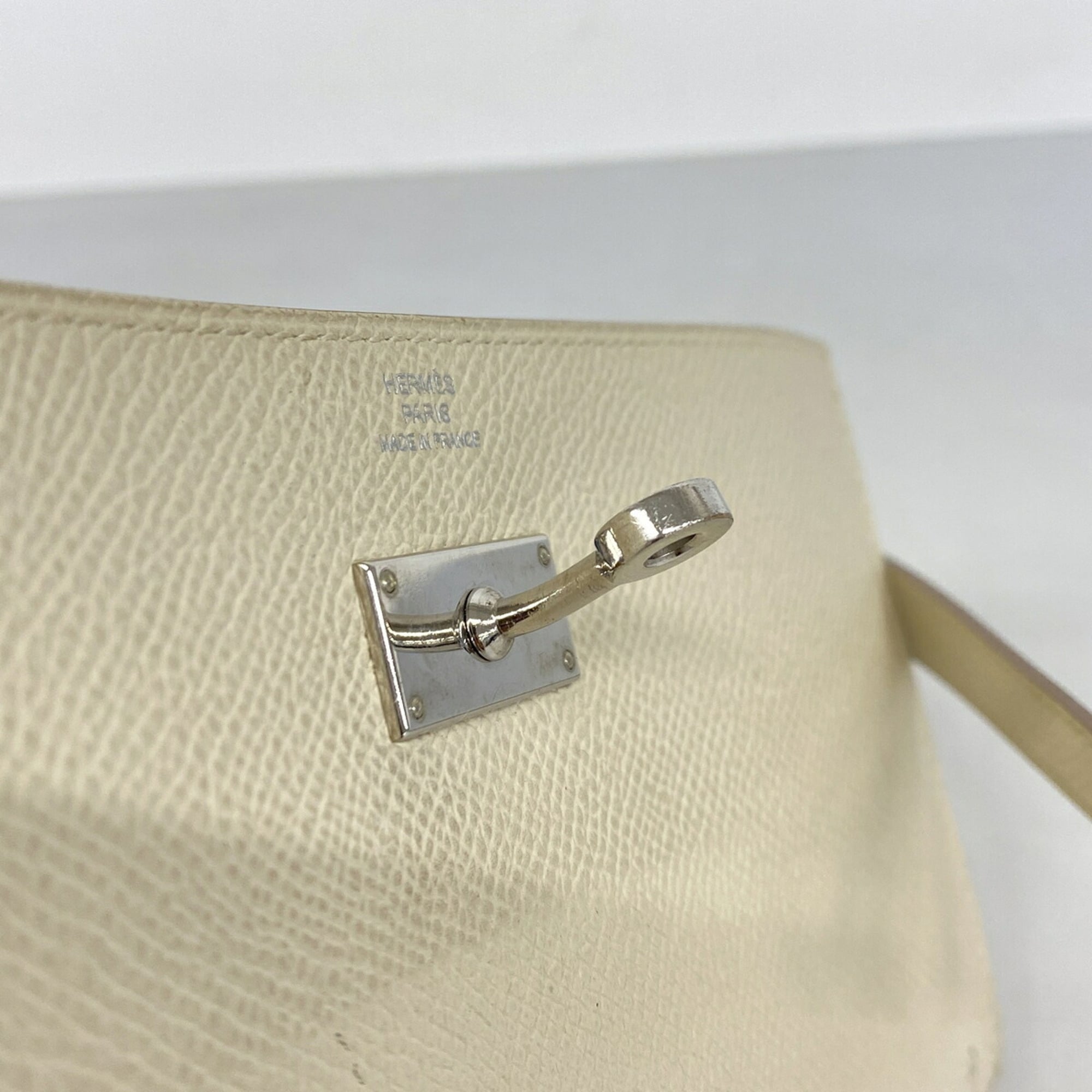 Hermes White Epsom Leather Leather Long Wallet (Bi-Fold) (Pre-Owned)