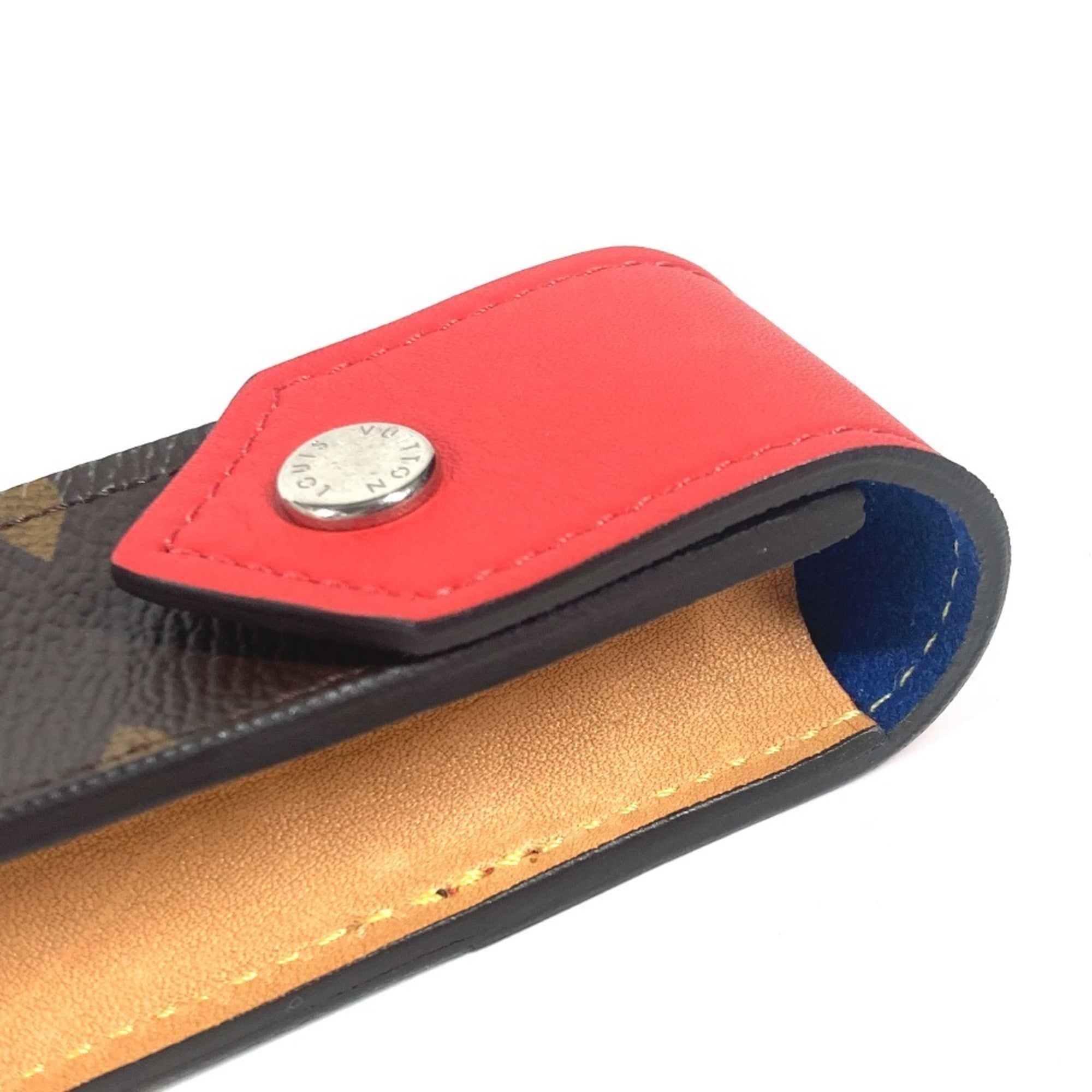 Louis Vuitton Brown Red Color Monogram Pouch (Pre-Owned)
