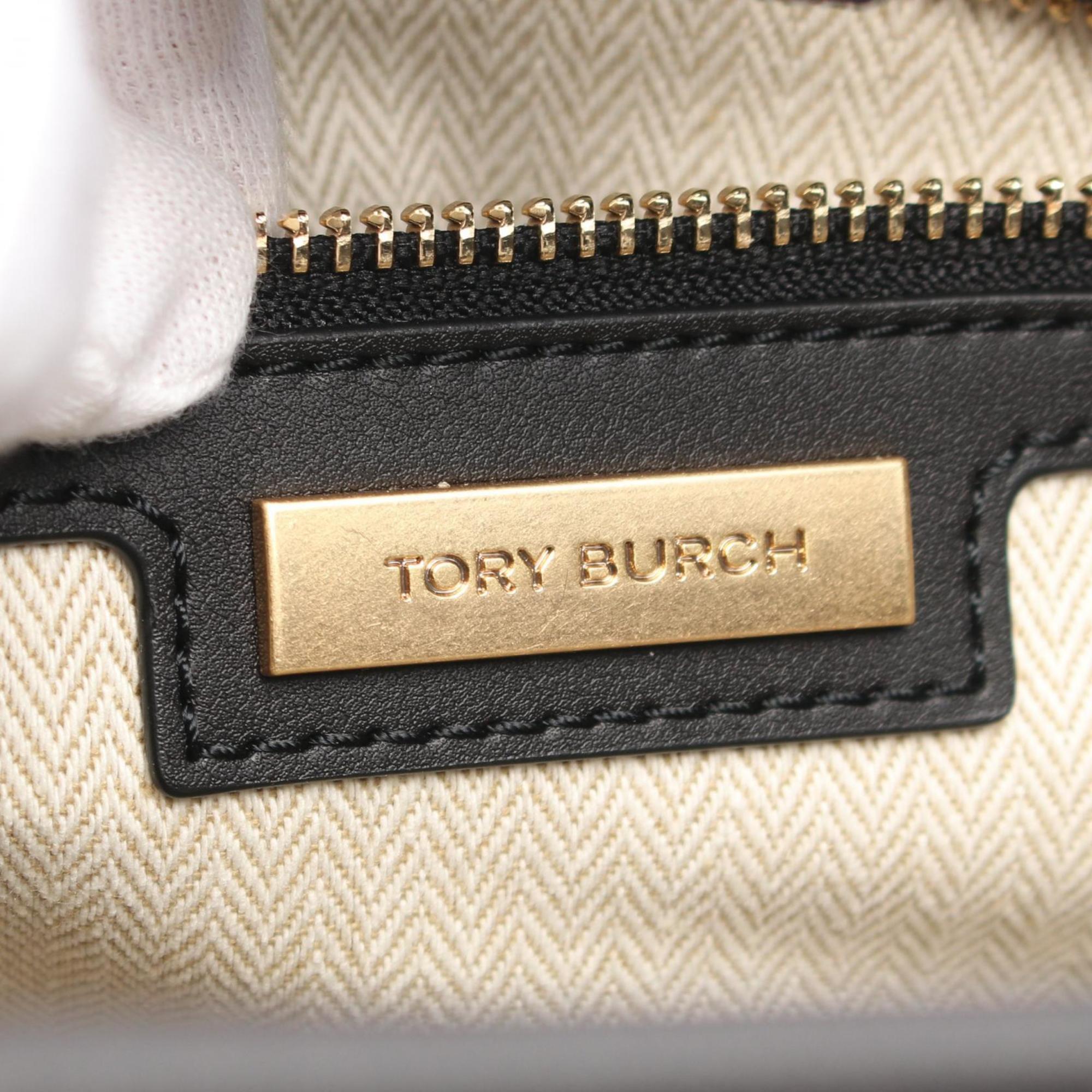 Tory Burch Black Leather Tote Bag (Pre-Owned)