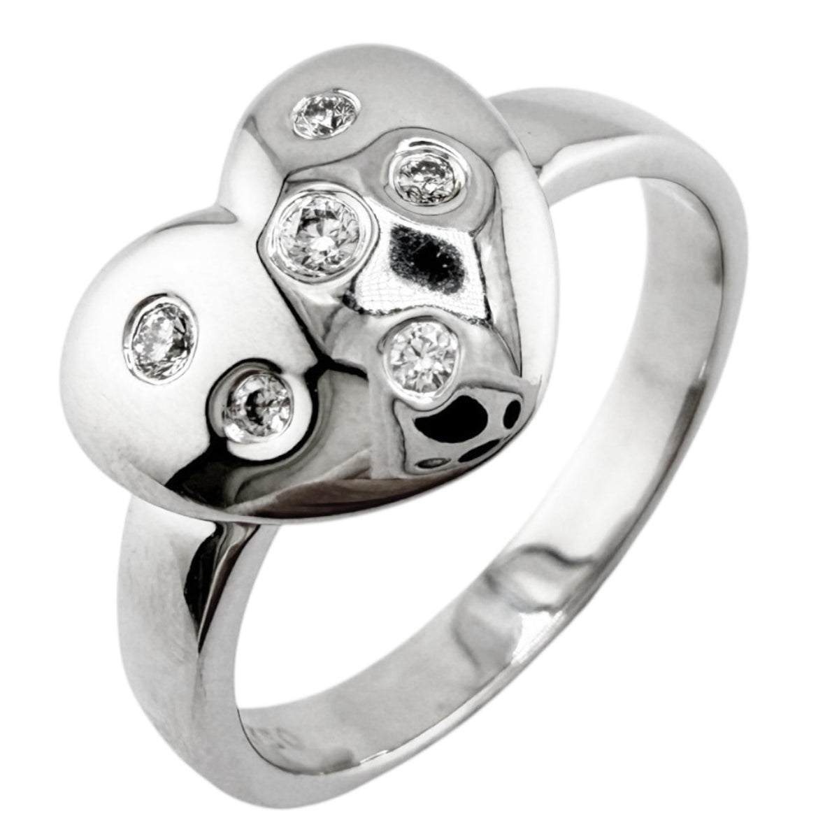 Tiffany Silver White Gold (18K) Band Ring (Pre-Owned)