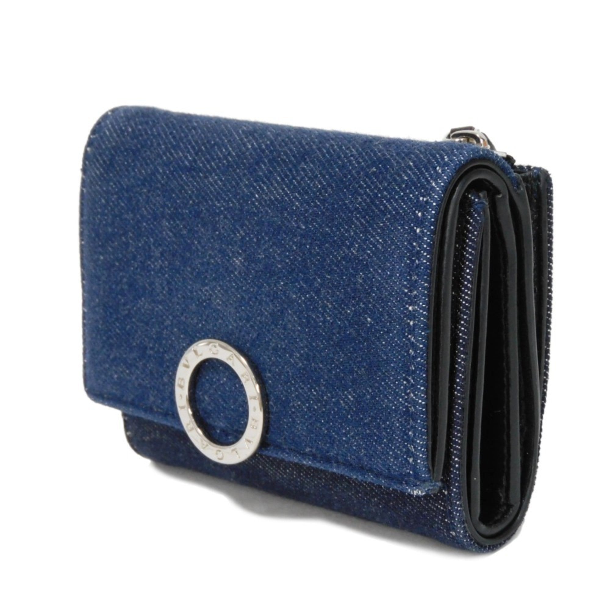 Bvlgari Blue Denim Wallet (Tri-Fold) (Pre-Owned)