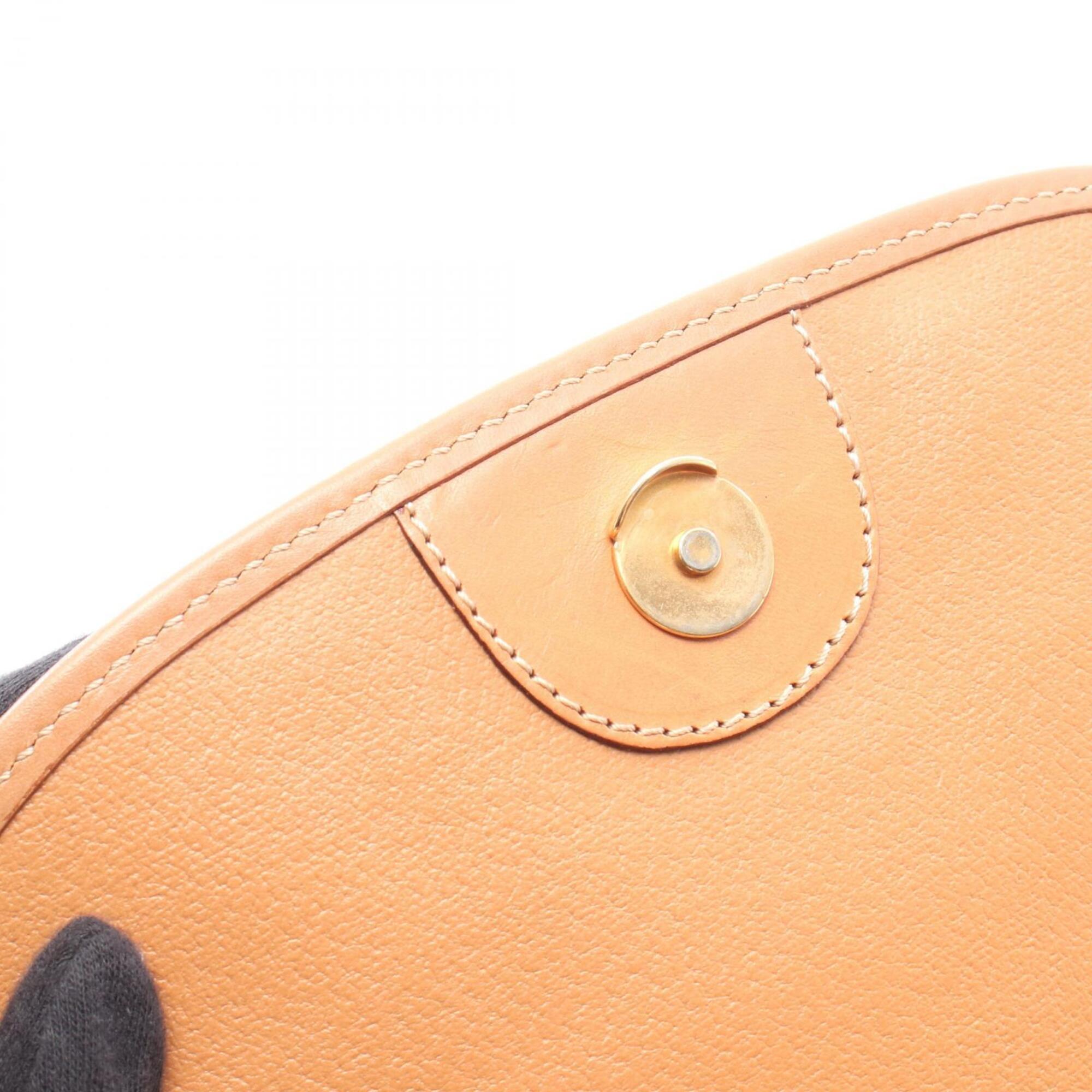 Celine Brown Coated Canvas Leather Handbag Shoulder Bag (Pre-Owned)