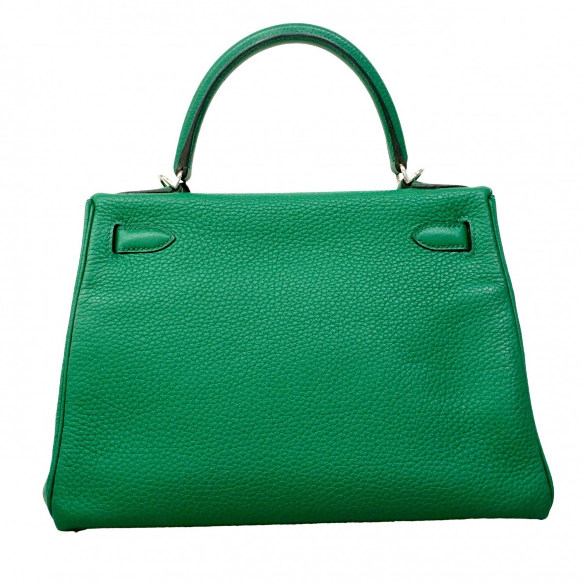 Hermes Green Taurillon Clemence Leather Handbag (Pre-Owned)