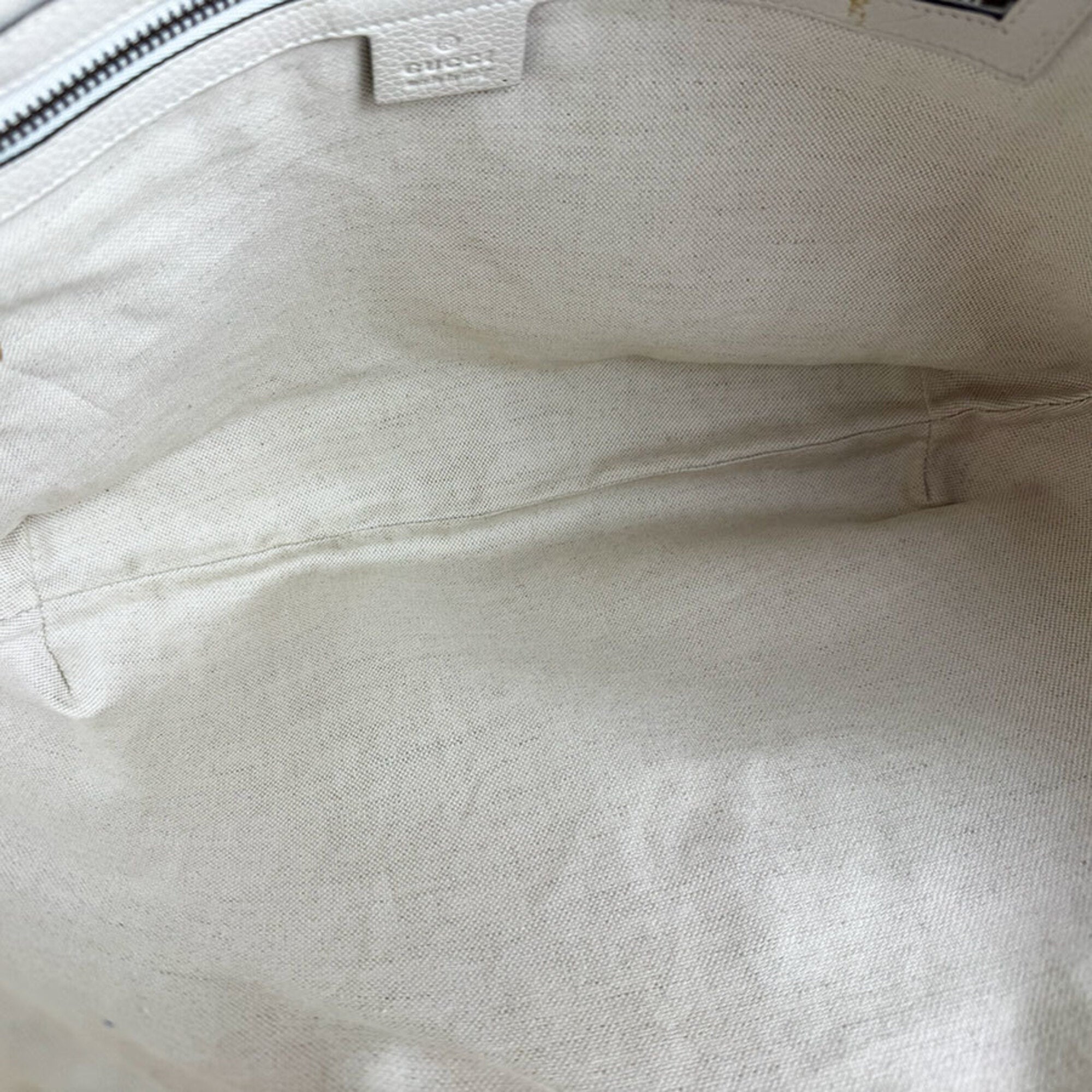 Gucci Ivory Leather Shoulder Bag (Pre-Owned)