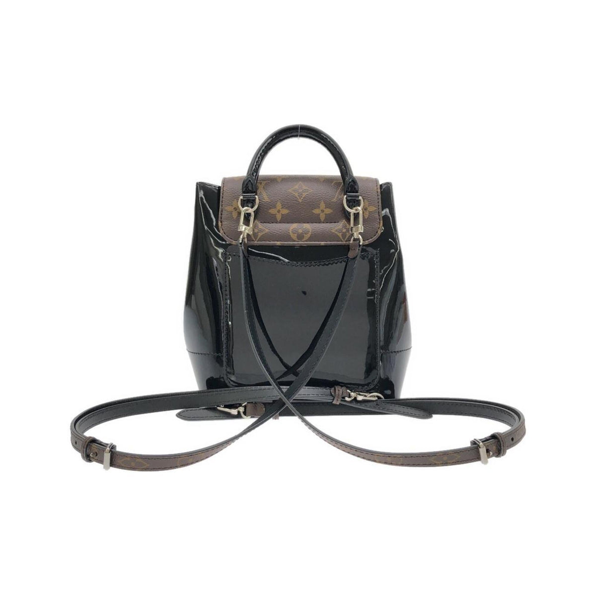 Louis Vuitton Black Coated Canvas Backpack (Pre-Owned)
