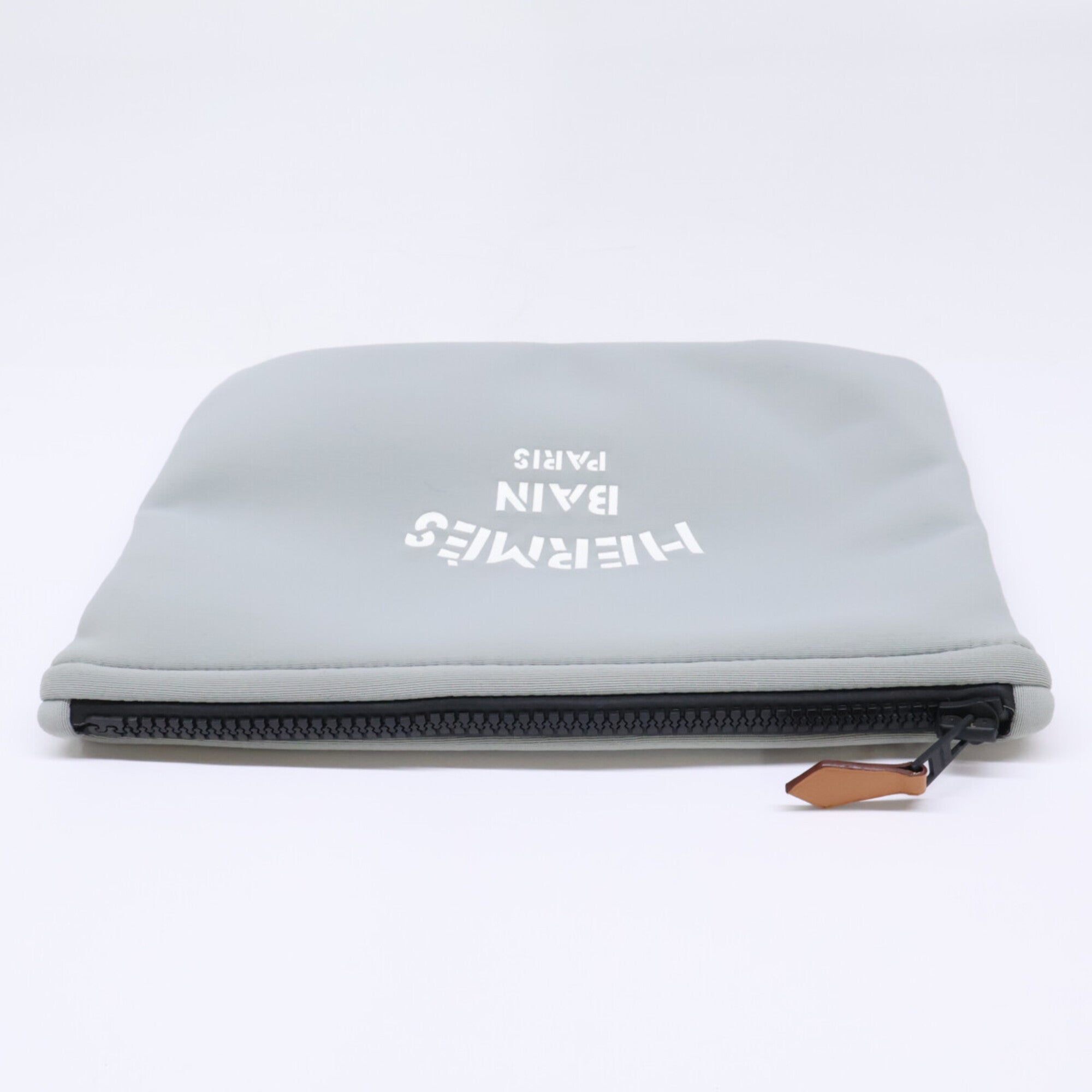 Hermes Gray Neoprene Pouch (Pre-Owned)