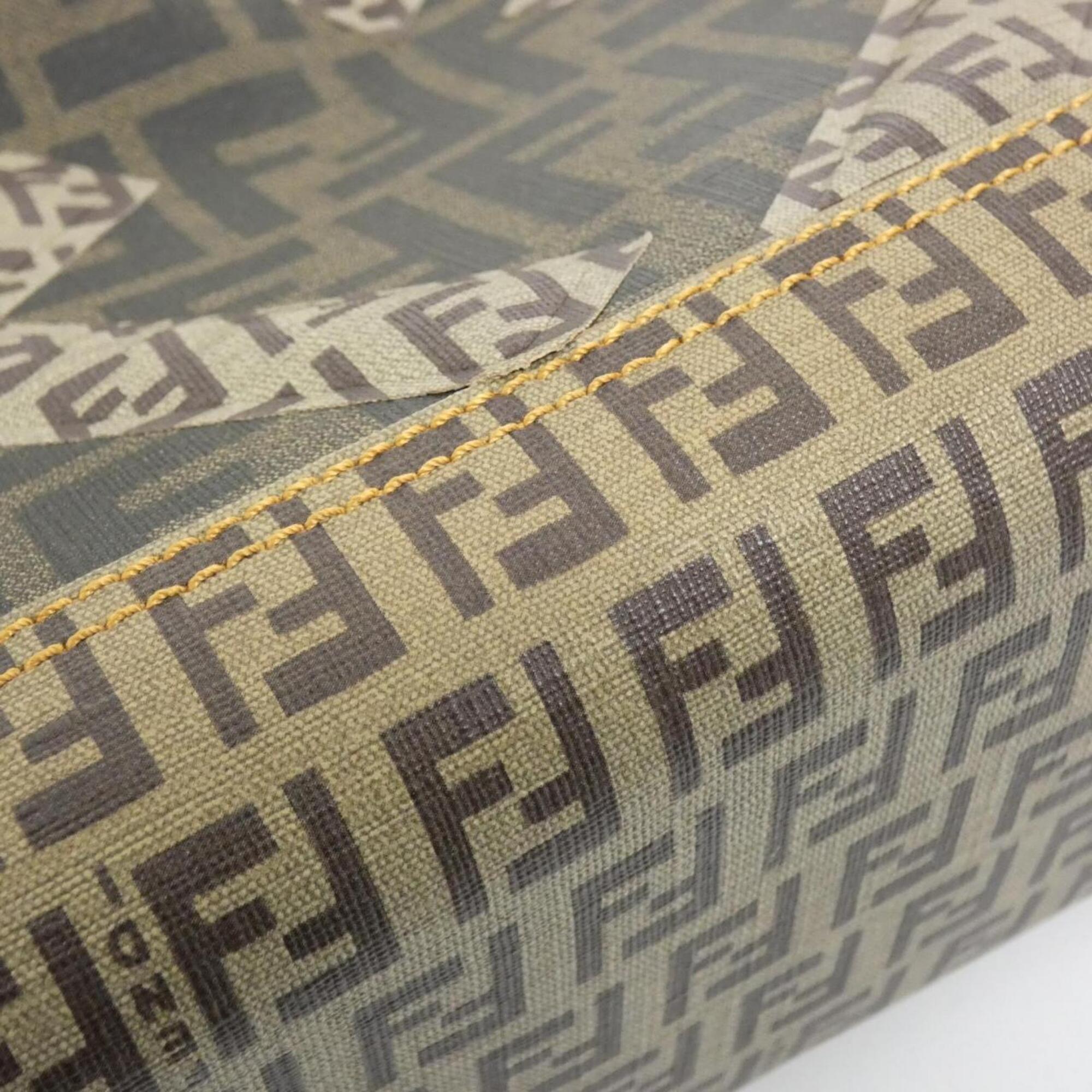 Fendi Beige Coated Canvas Handbag (Pre-Owned)