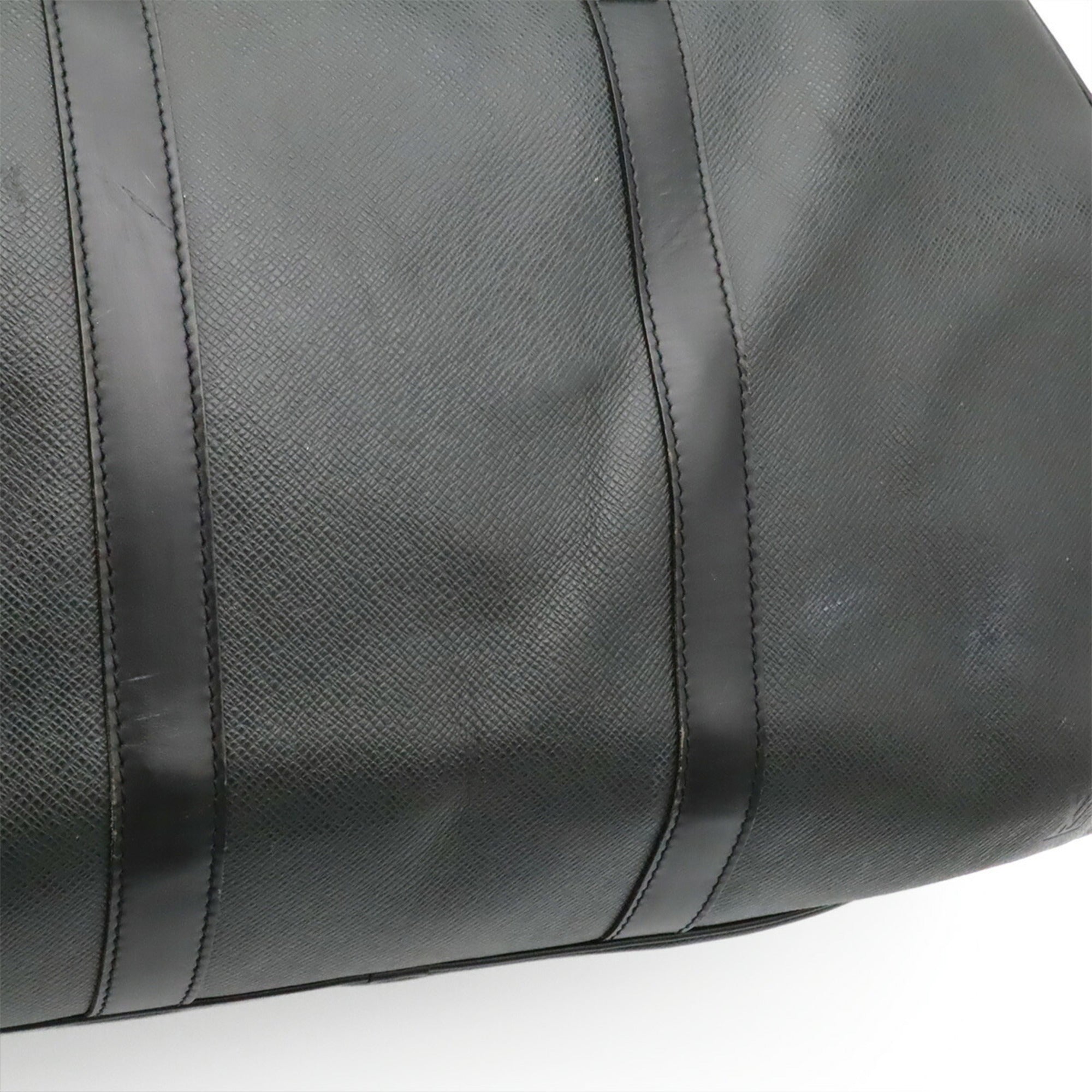 Louis Vuitton Ardoise Black White Taiga Leather Boston Bag Shoulder Bag (Pre-Owned)