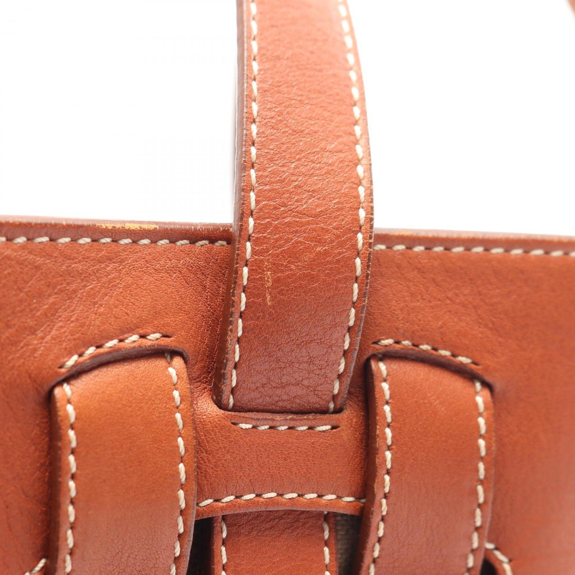 Celine Brown Leather Handbag Tote Bag (Pre-Owned)