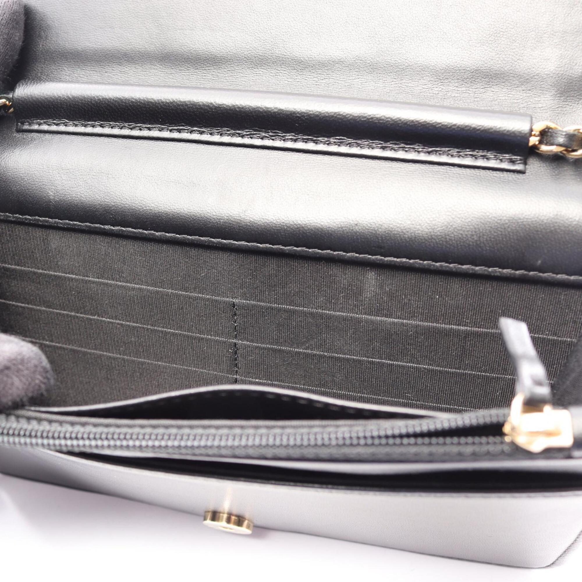 Chanel Black Pink Leather Handbag Shoulder Bag (Pre-Owned)