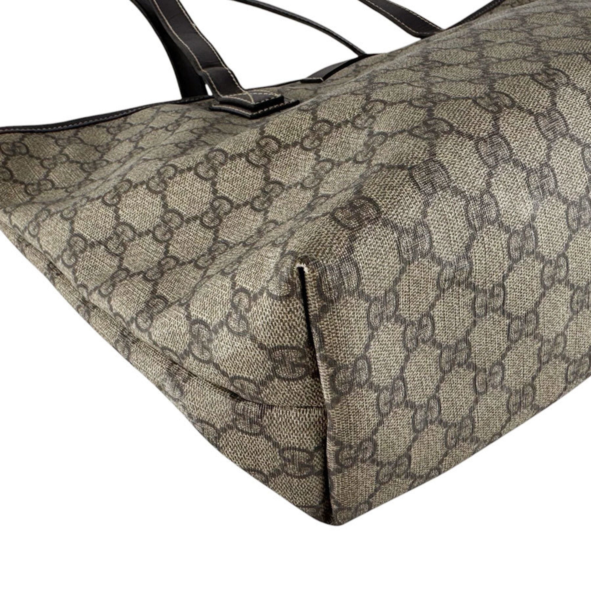 Gucci Brown Gg Supreme Canvas Tote Bag (Pre-Owned)