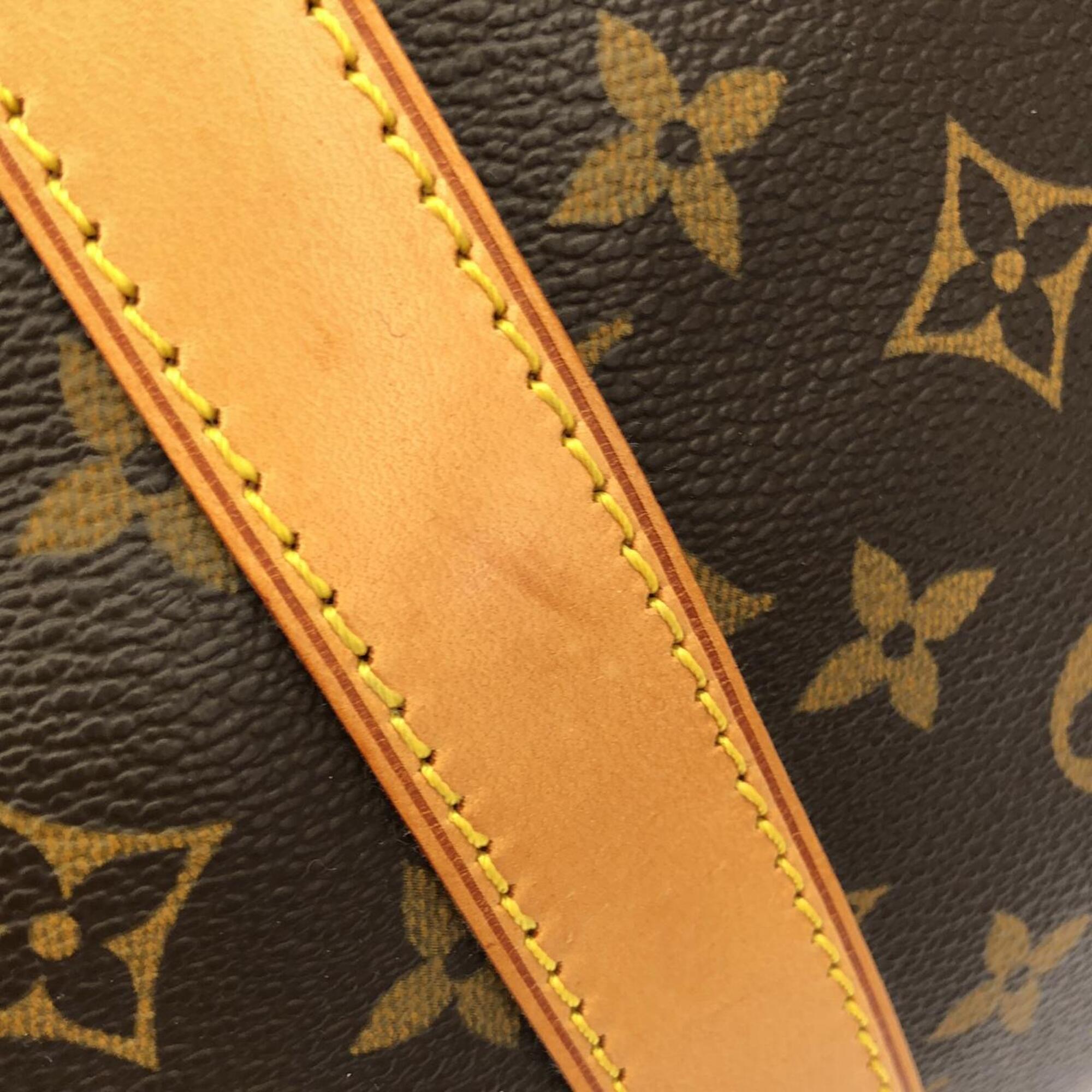 Louis Vuitton Monogram Marron Coated Canvas Boston Bag (Pre-Owned)