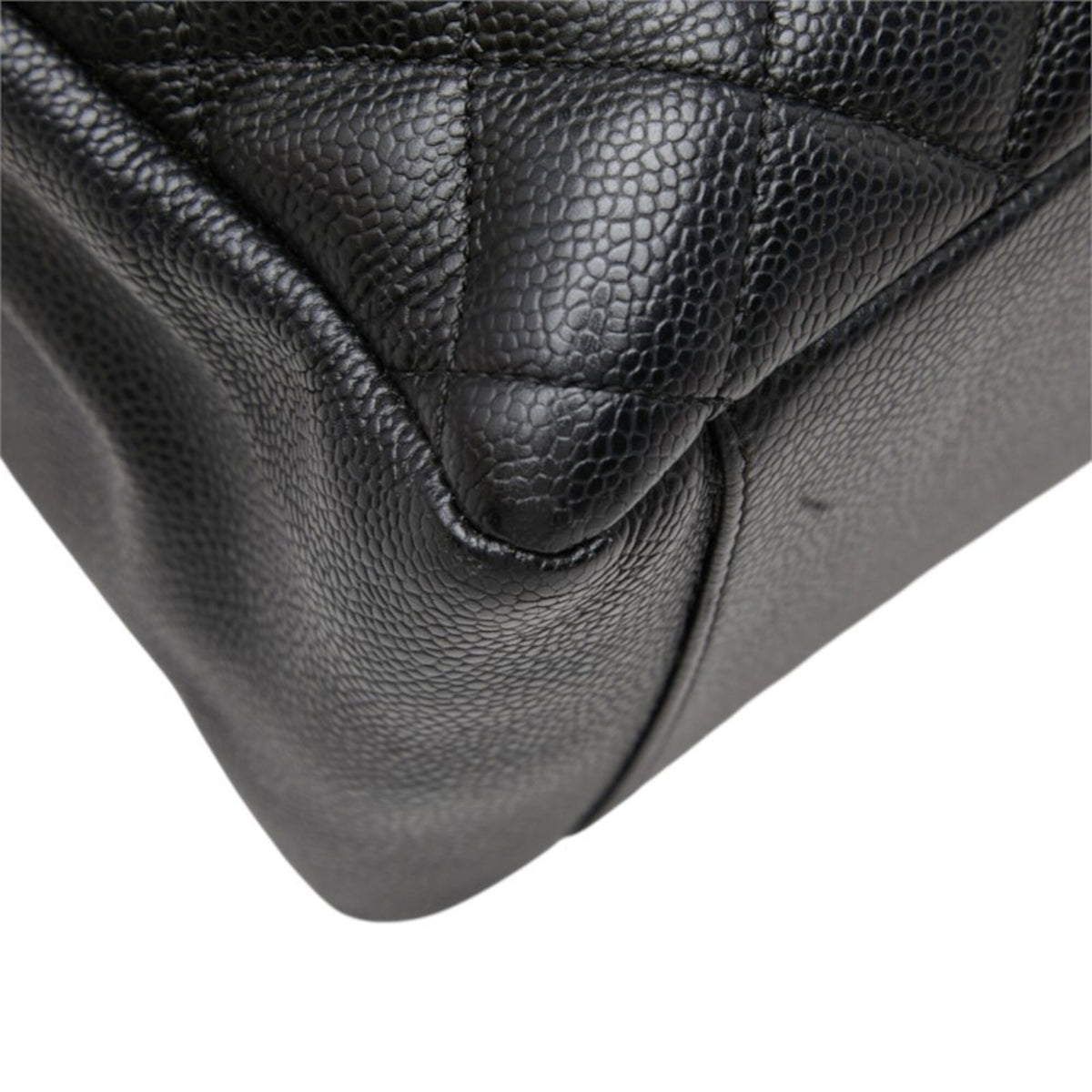 Chanel Black Grained Calfskin Shoulder Bag Tote Bag (Pre-Owned)