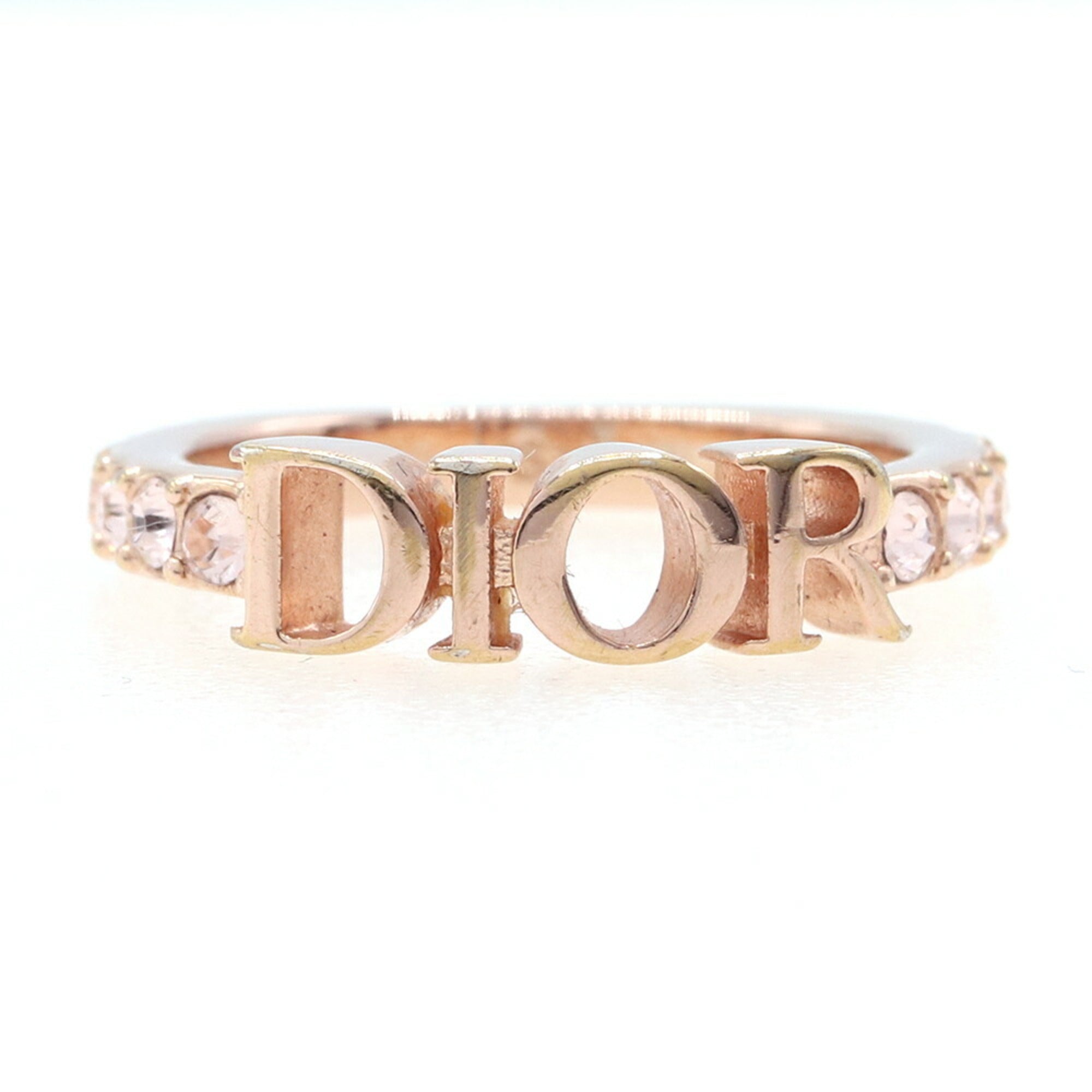 Christian Dior Pink Gold Metal Band Ring (Pre-Owned)
