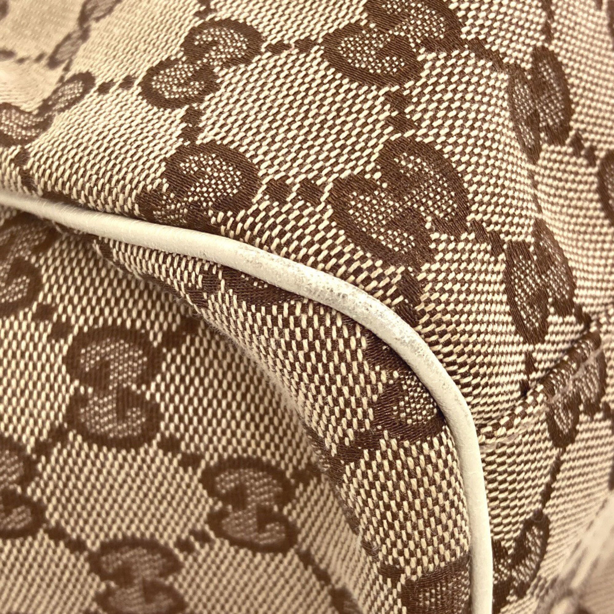 Gucci Sukey Brown Canvas Tote Bag (Pre-Owned)