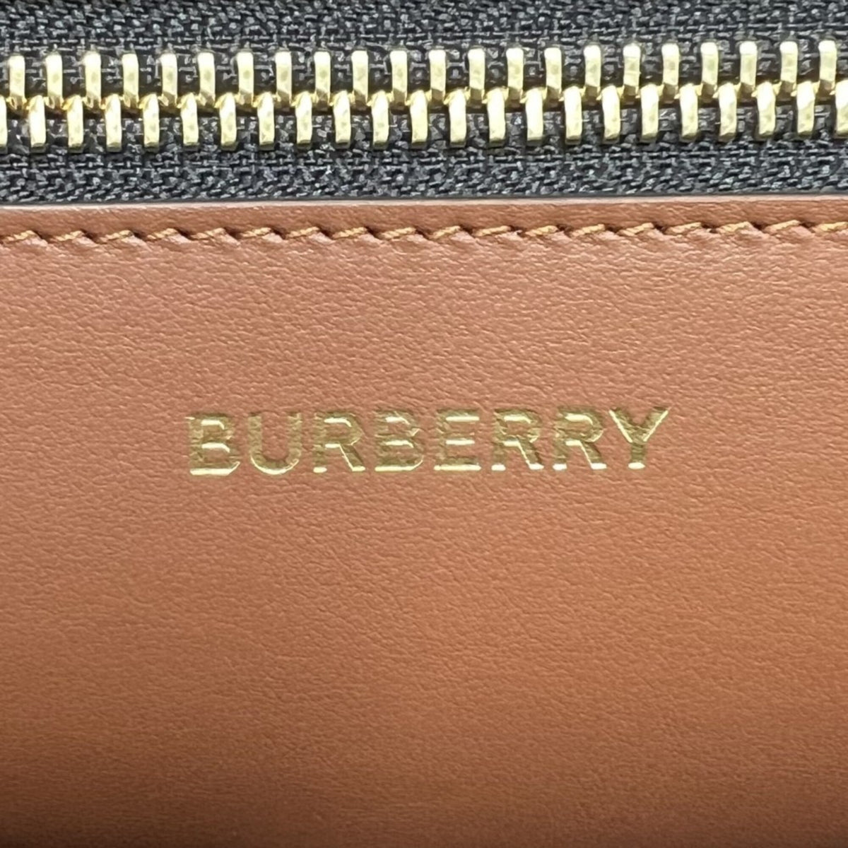 Burberry Beige Brown Coated Canvas Pvc Leather Clutch Bag (Pre-Owned)