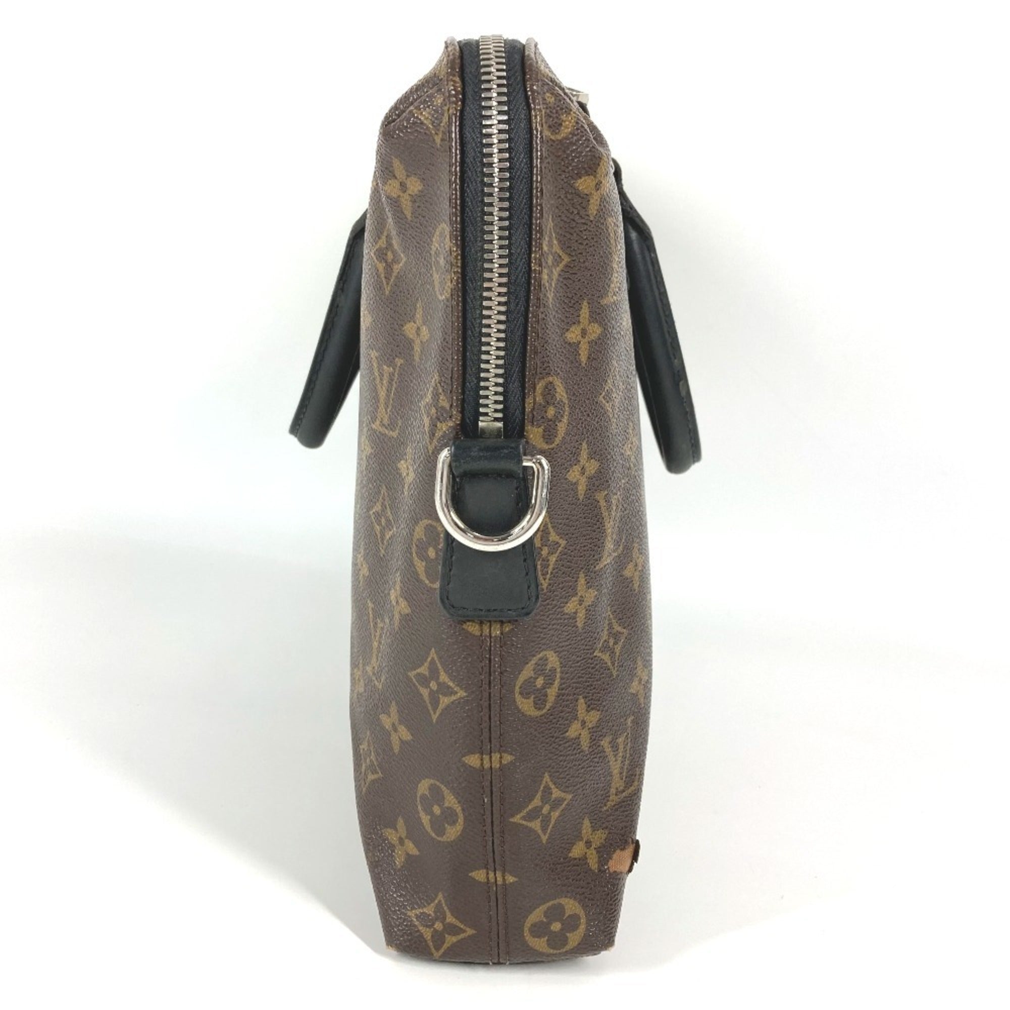 Louis Vuitton Black Brown Monogram Canvas Handbag (Pre-Owned)