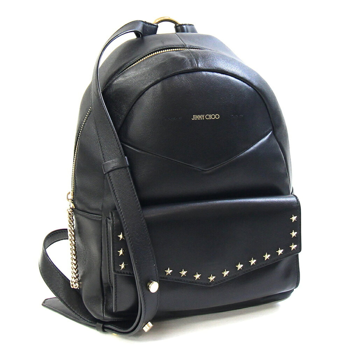 Jimmy Choo Black Leather Backpack (Pre-Owned)