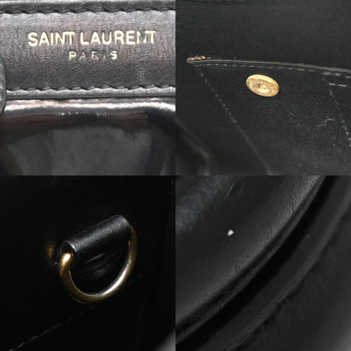 Yves Saint Laurent Black Patent Leather Leather Handbag (Pre-Owned)