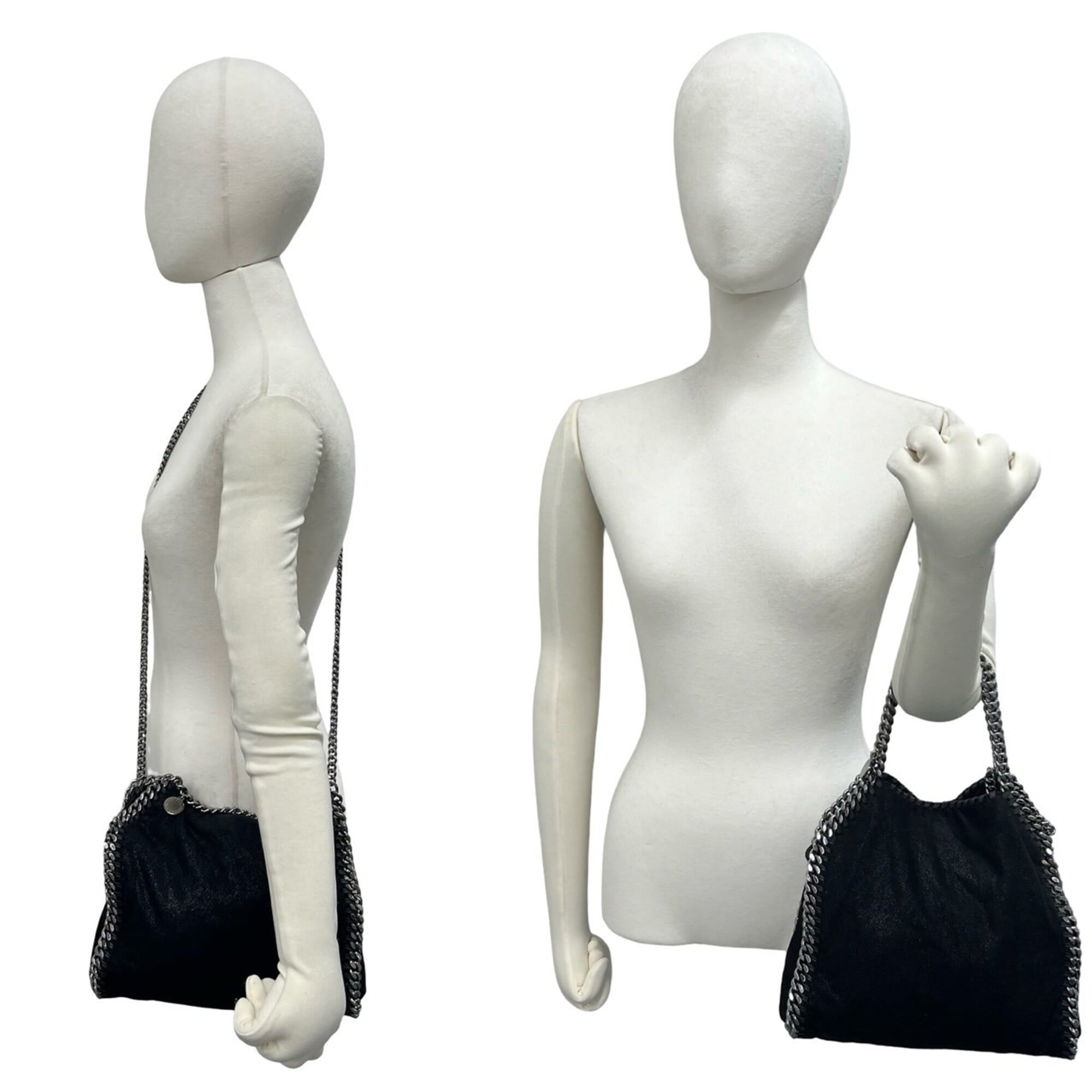 Stella Mccartney Black Leather Shoulder Bag Tote Bag (Pre-Owned)