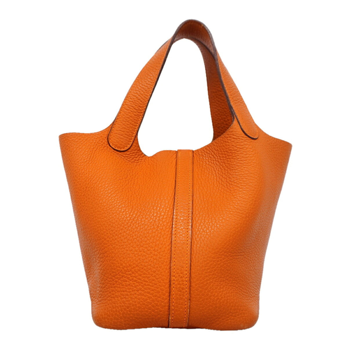 Hermes Orange Taurillon Clemence Leather Handbag (Pre-Owned)