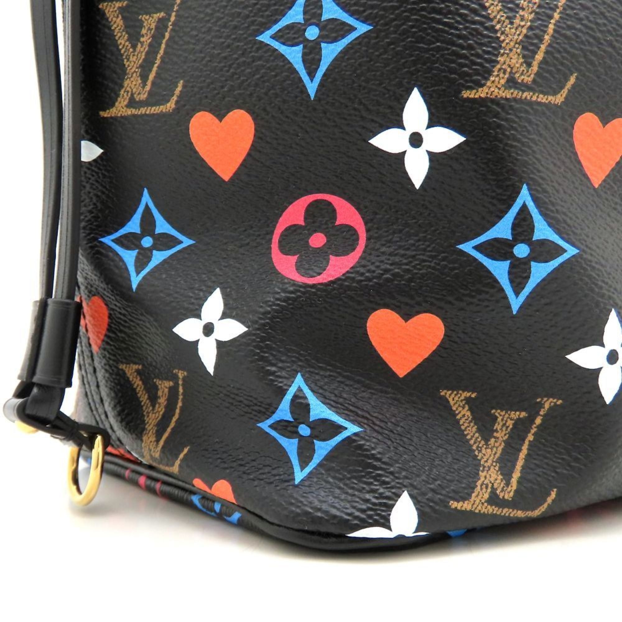 Louis Vuitton Black Monogram Multi-Color Monogram Canvas Leather Tote Bag (Pre-Owned)