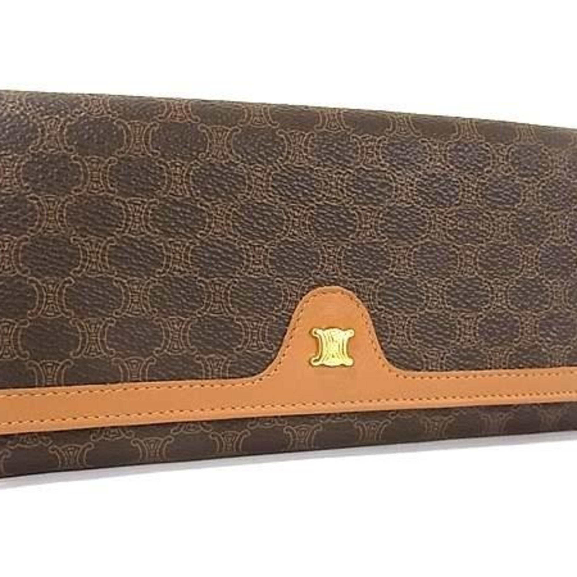 Celine Brown Pvc Leather Long Wallet (Bi-Fold) (Pre-Owned)