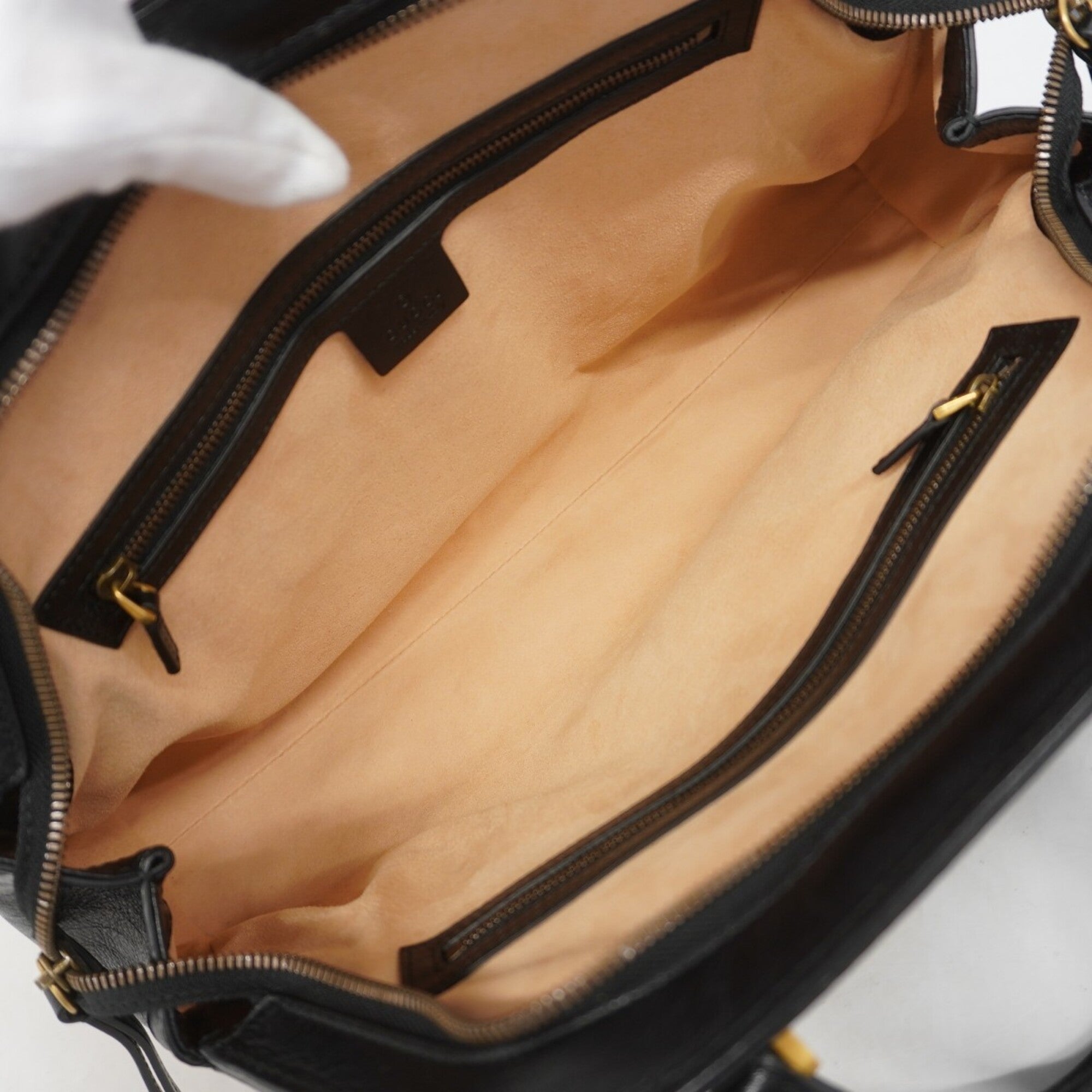 Gucci Black Leather Handbag (Pre-Owned)