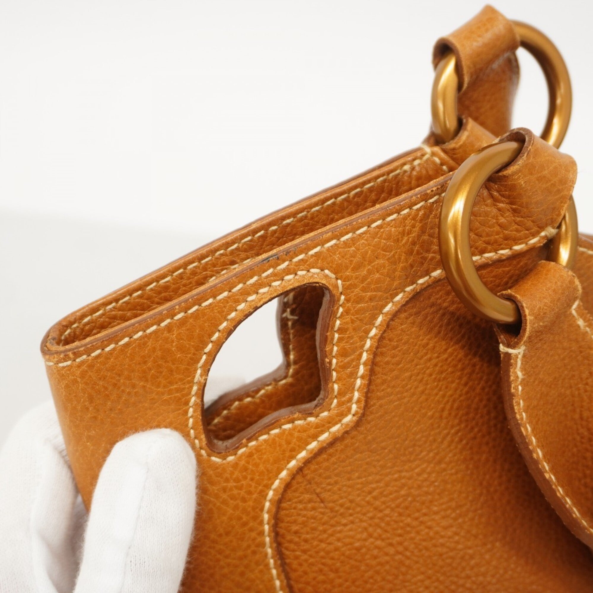 Cartier Brown Leather Handbag (Pre-Owned)