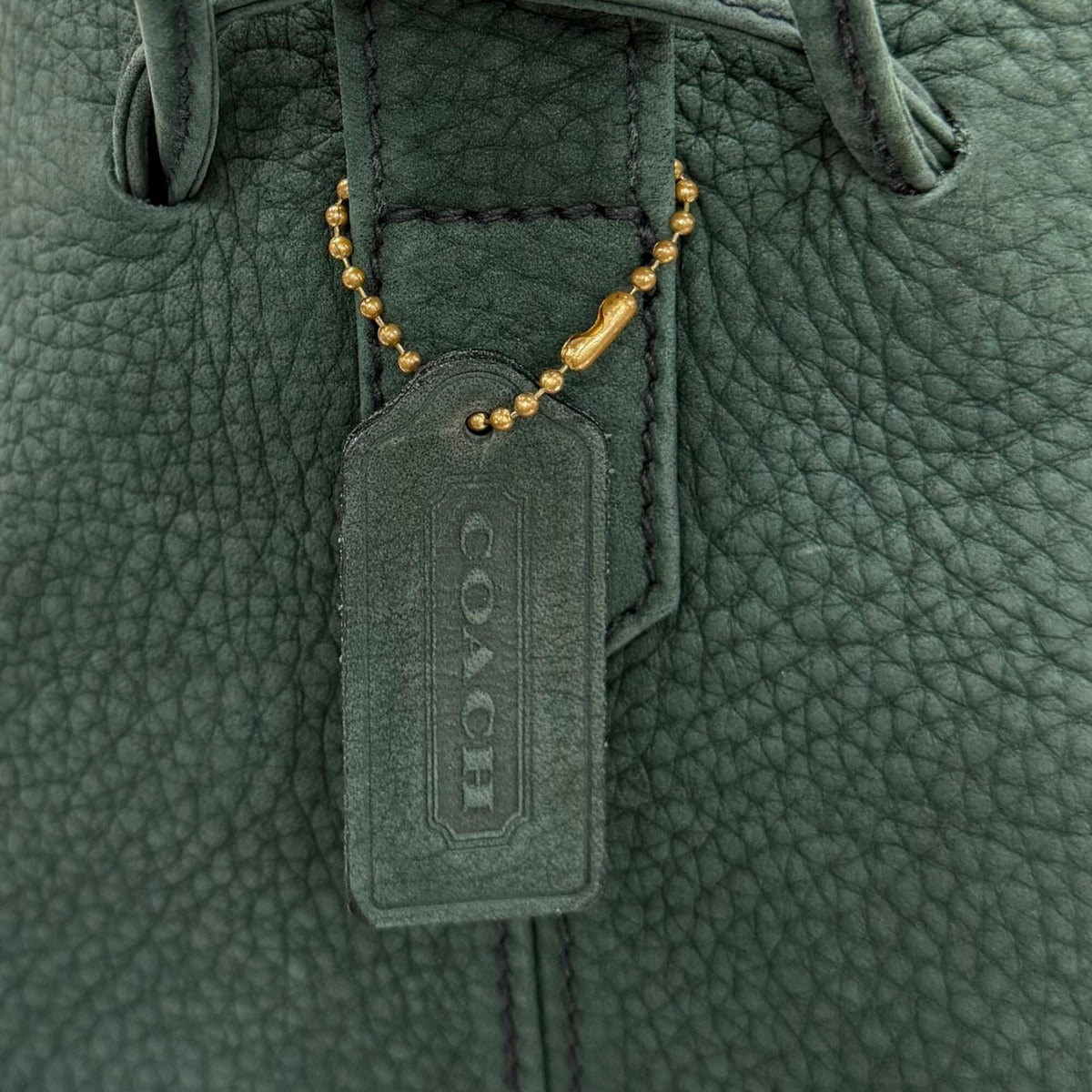 Coach Green Leather Shoulder Bag (Pre-Owned)