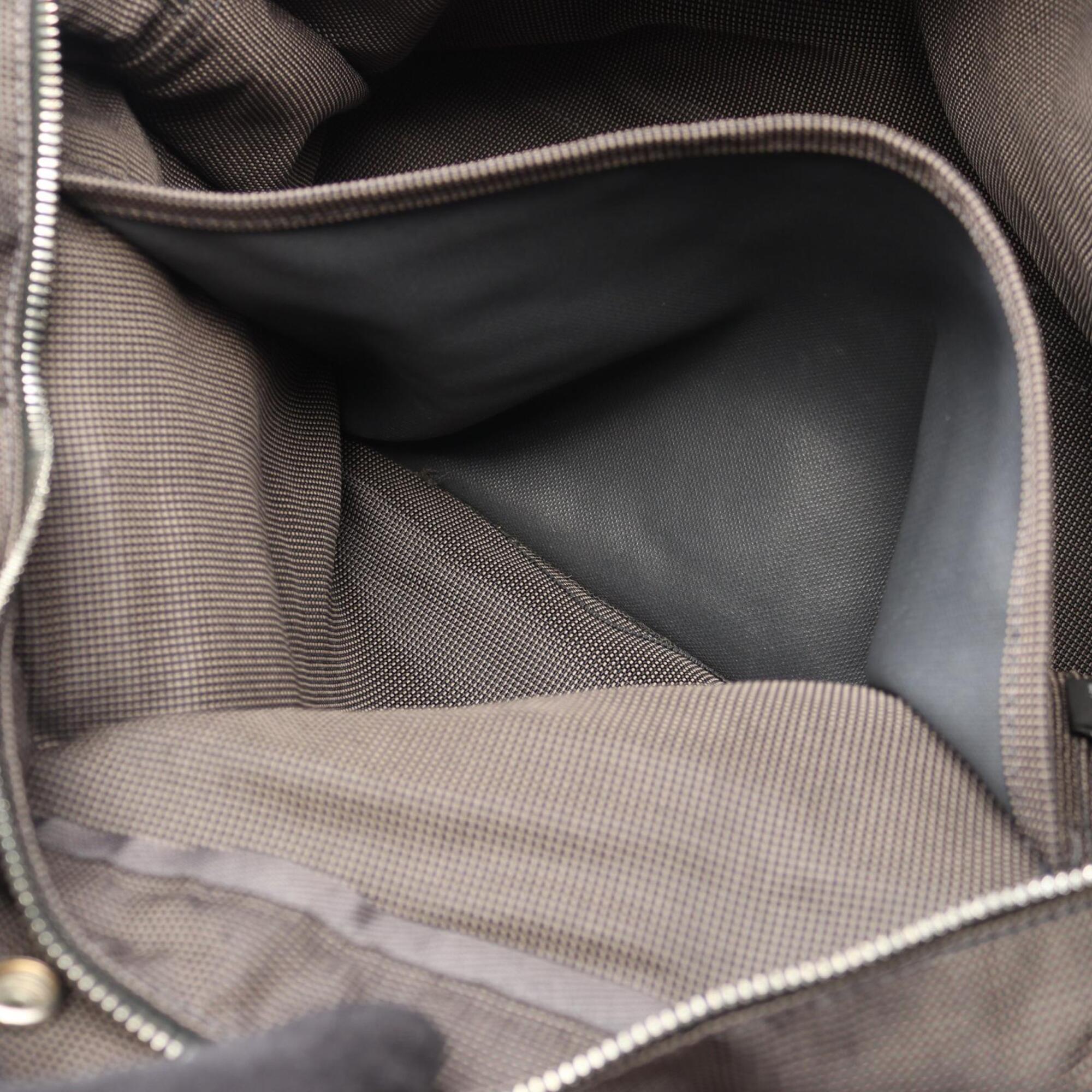 Hermes Gray Nylon Canvas Handbag Tote Bag (Pre-Owned)