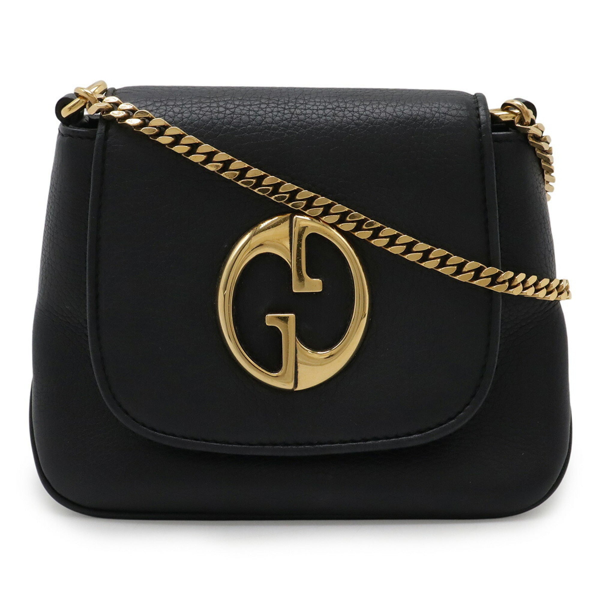 Gucci Black Leather Pochette Shoulder Bag (Pre-Owned)