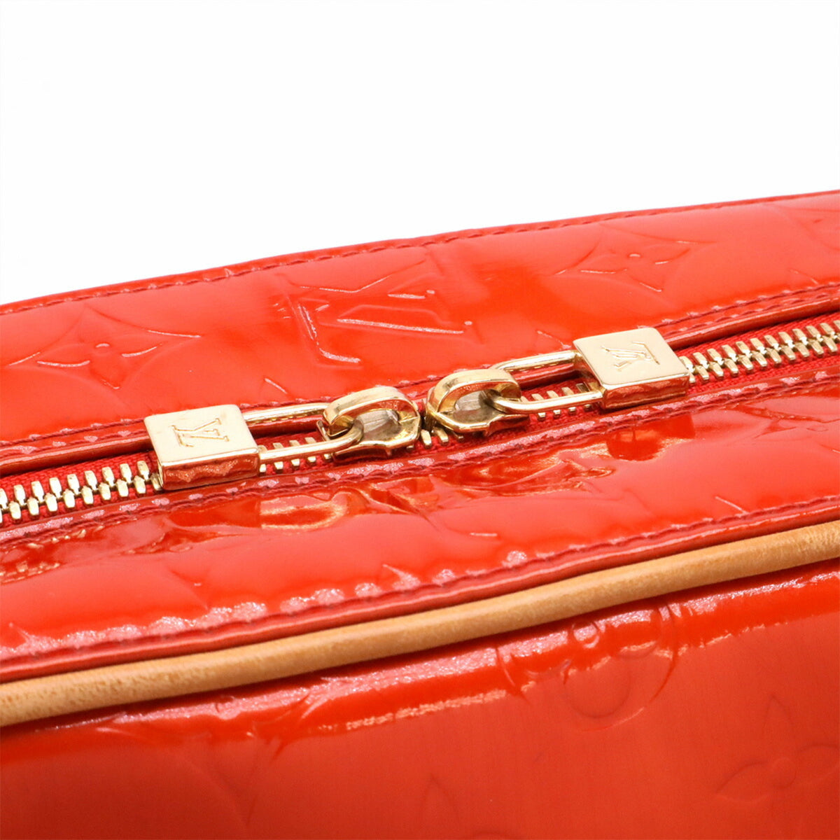 Louis Vuitton Galle Red Color Rouge Monogram Vernis Boston Bag Shoulder Bag Tote Bag (Pre-Owned)