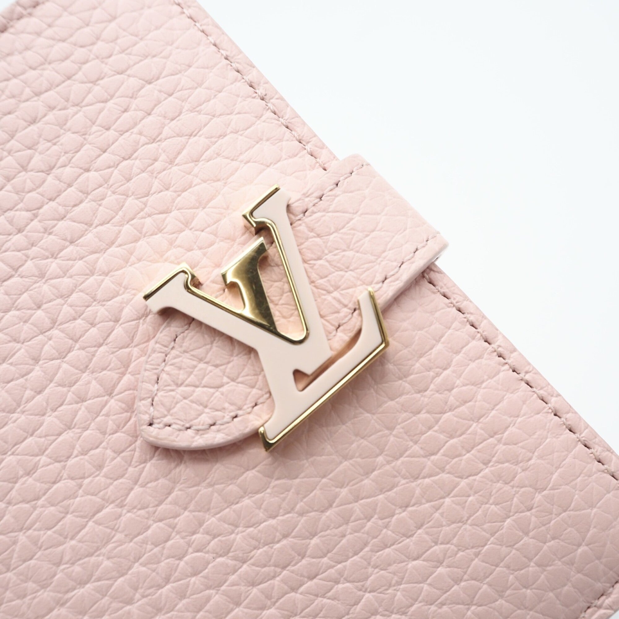 Louis Vuitton Taurillon Pink Yellow Leather Wallet (Bi-Fold) (Pre-Owned)