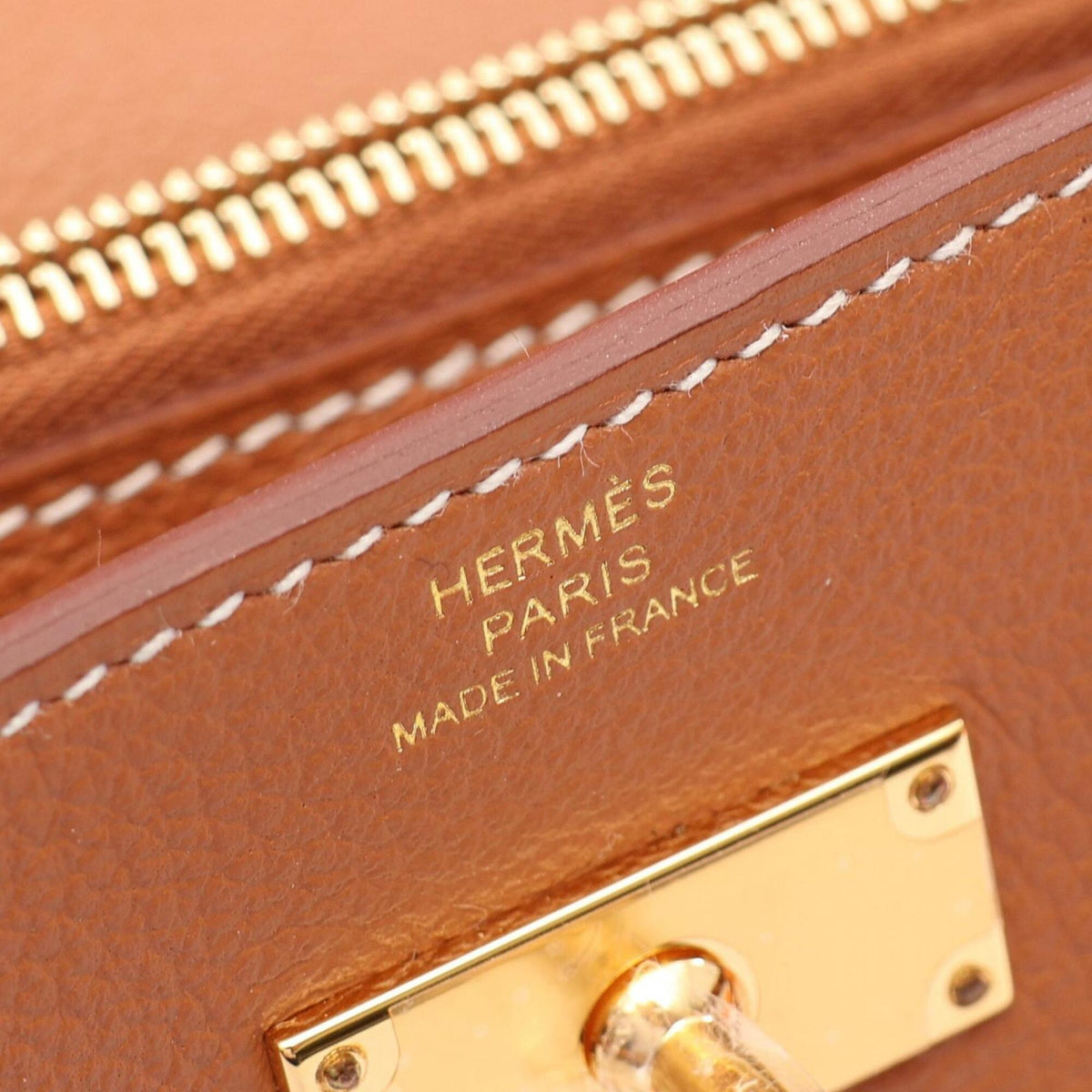 Hermes Brown Leather Handbag Shoulder Bag (Pre-Owned)