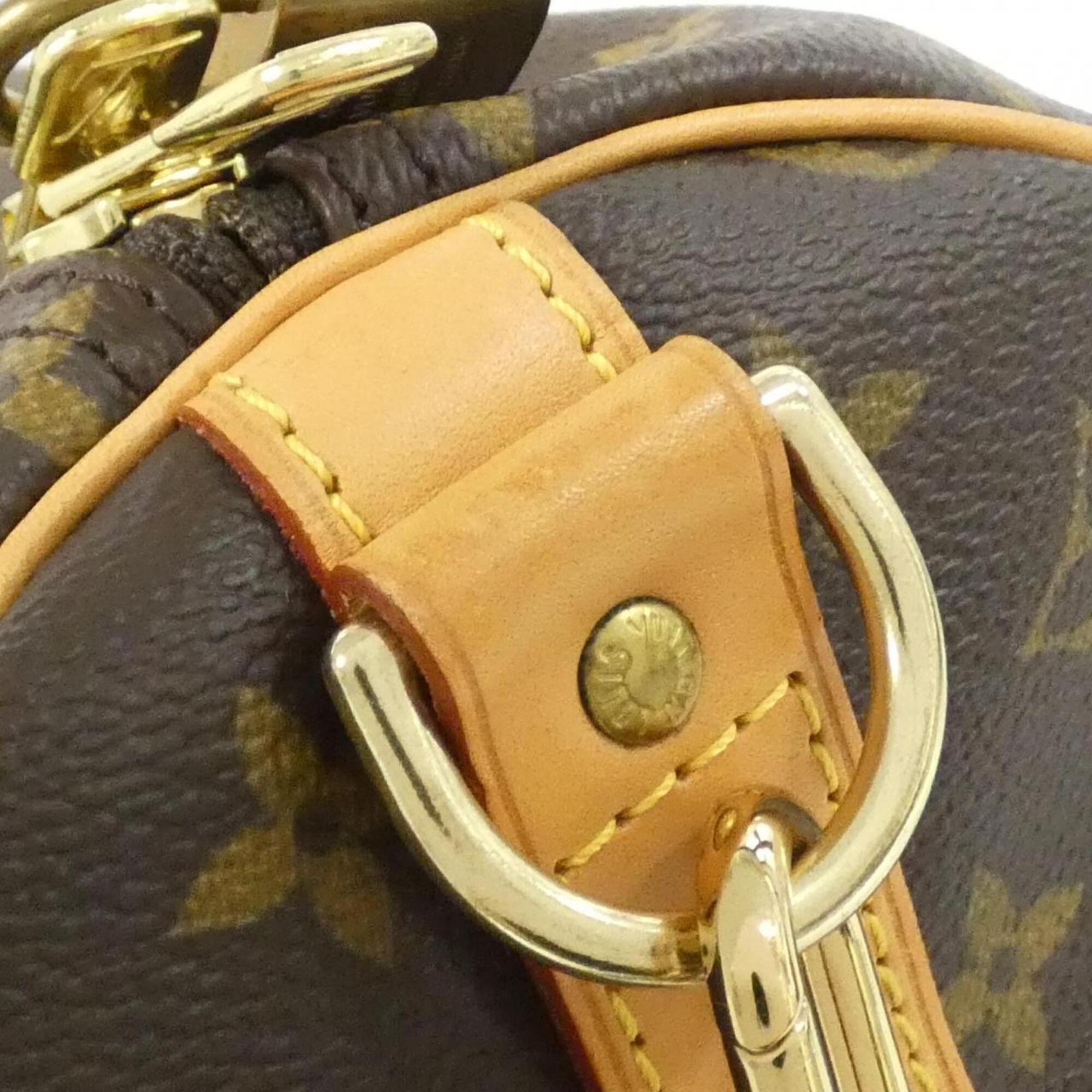Louis Vuitton Monogram Marron Coated Canvas Boston Bag (Pre-Owned)