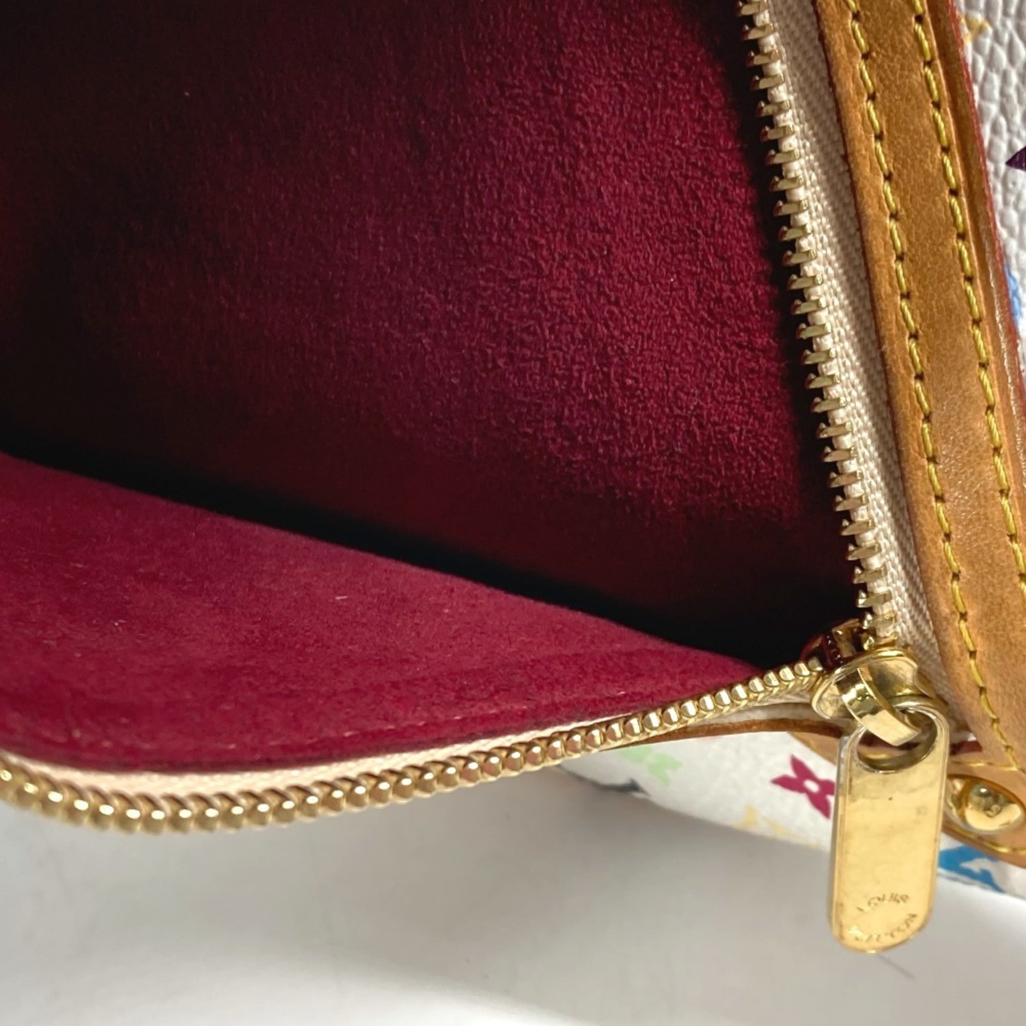 Louis Vuitton Blanc Multi-Color White Monogram Multicolore Clutch Bag Pochette Pouch (Pre-Owned)