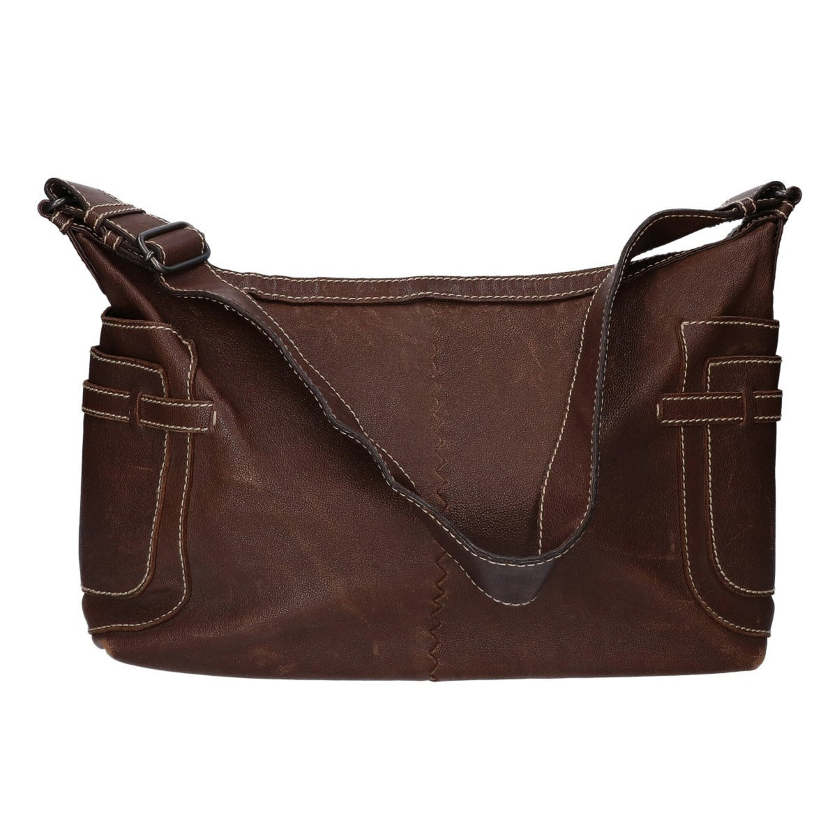 Bottega Veneta Dark Brown Leather Shoulder Bag (Pre-Owned)