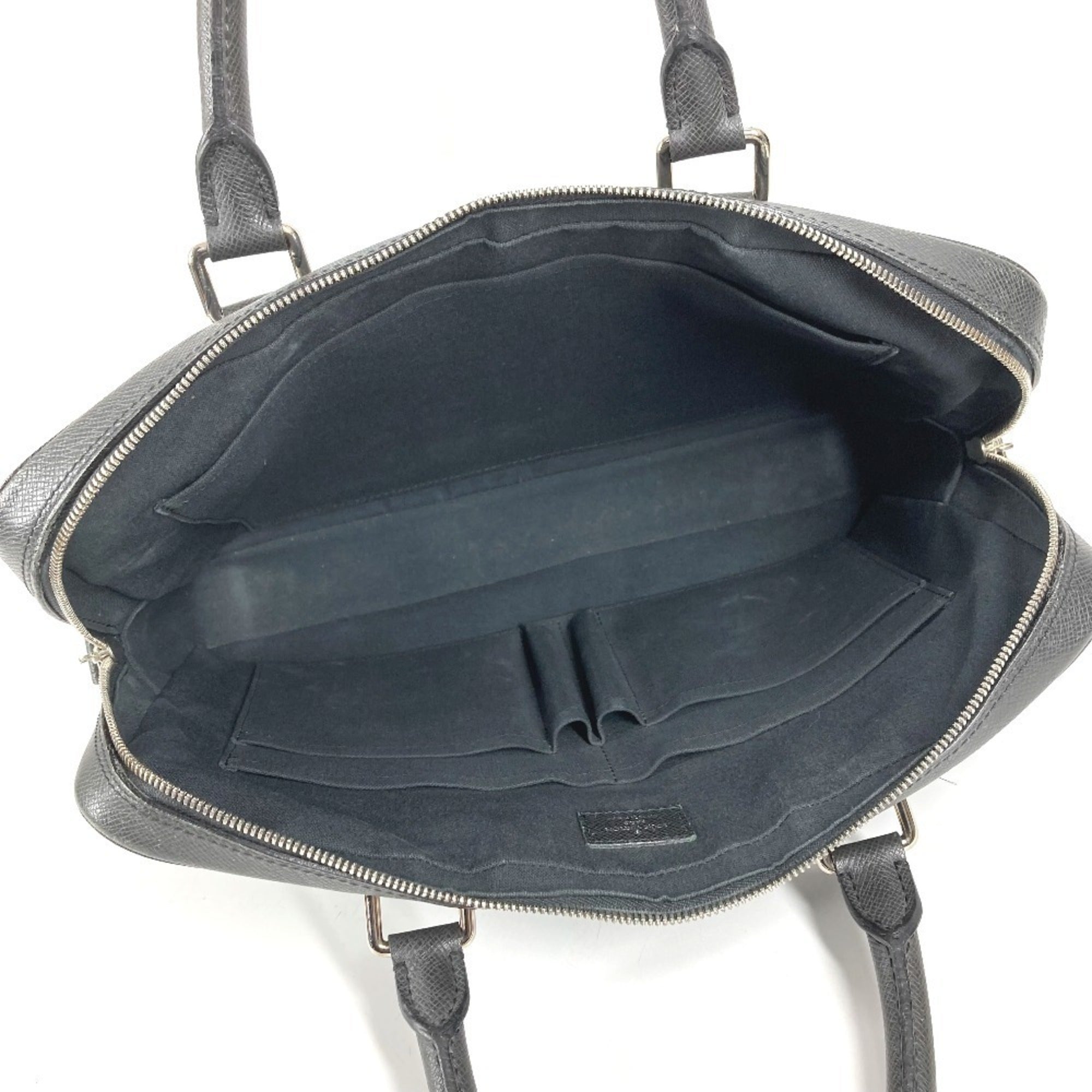 Louis Vuitton Black Taiga Leather Briefcase Handbag Tote Bag (Pre-Owned)