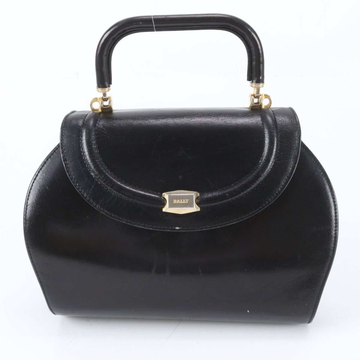 Bally Black Leather Handbag (Pre-Owned)