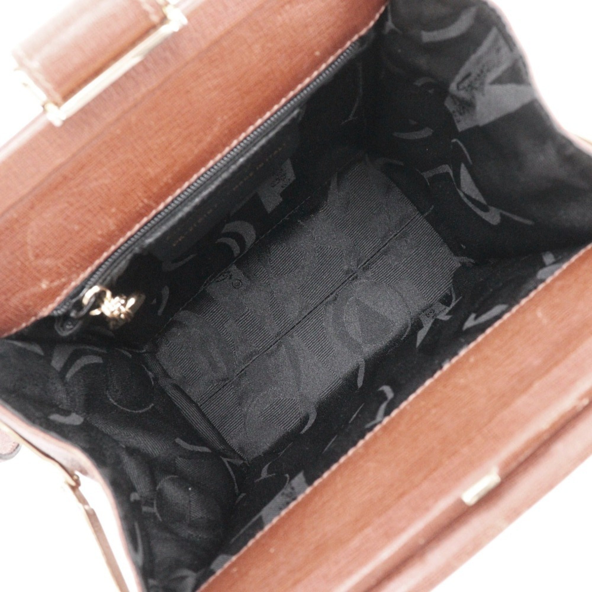 Salvatore Ferragamo Brown Leather Handbag (Pre-Owned)