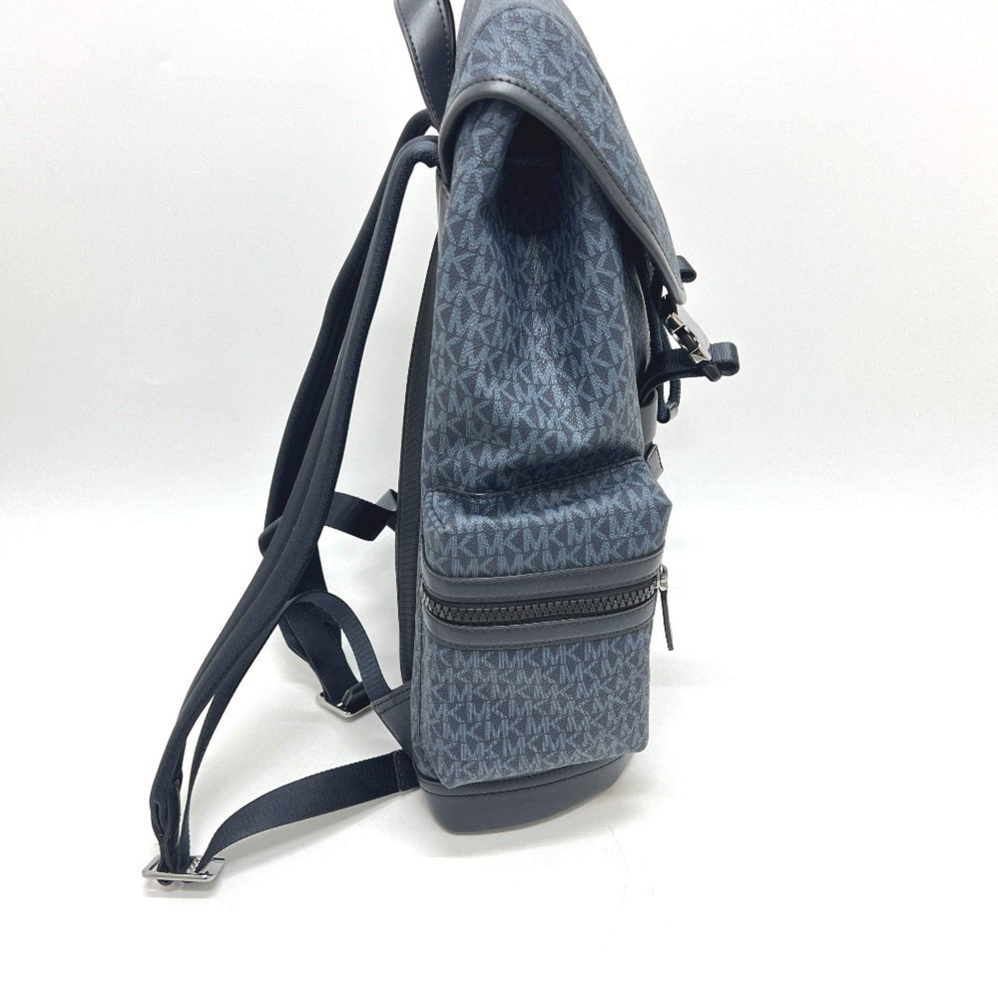 Michael Kors Navy Pvc Leather Backpack (Pre-Owned)