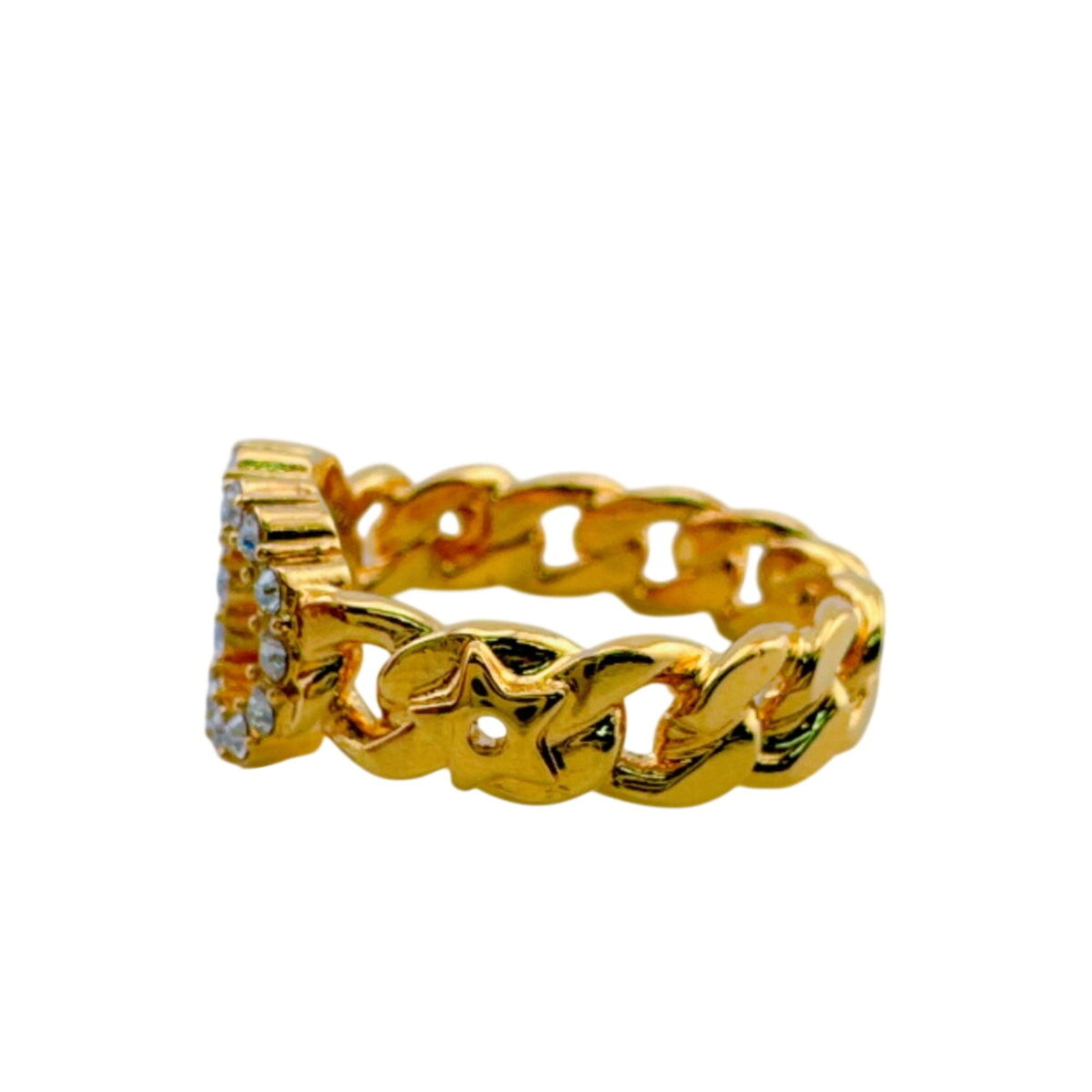 Christian Dior Gold Rhinestone (Pre-Owned)