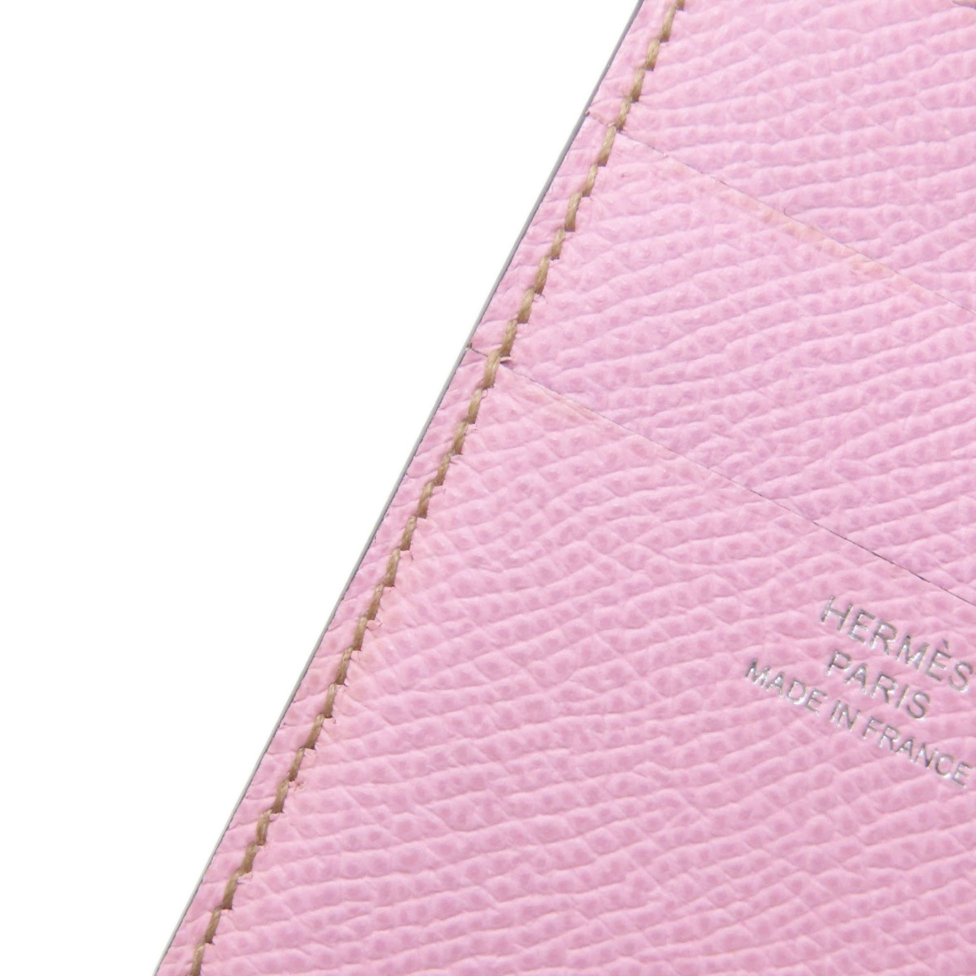 Hermes Brown Pink Epsom Leather Wallet (Bi-Fold) (Pre-Owned)