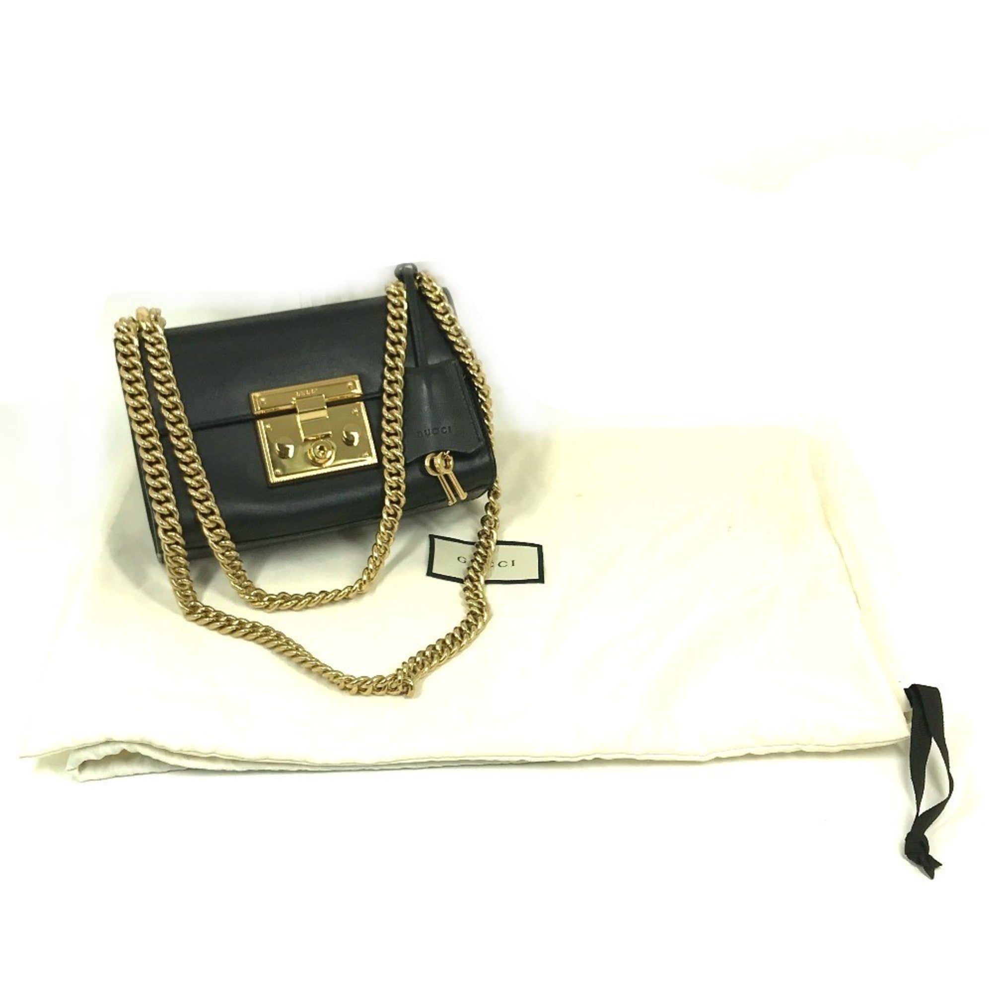 Gucci Black Leather Shoulder Bag (Pre-Owned)