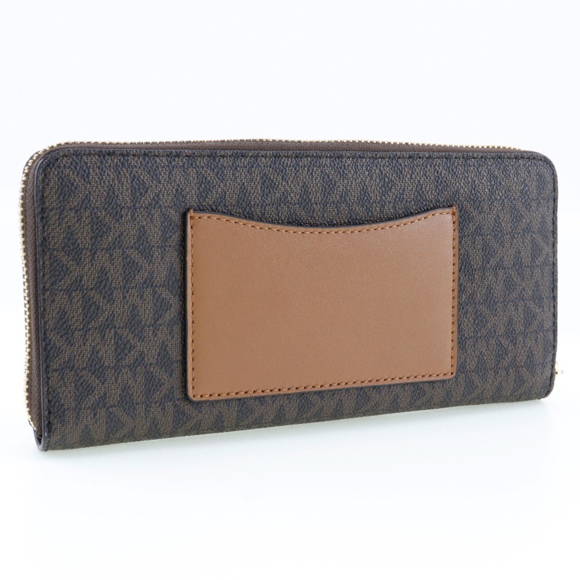 Michael Kors Brown Leather Long Wallet (Bi-Fold) (Pre-Owned)