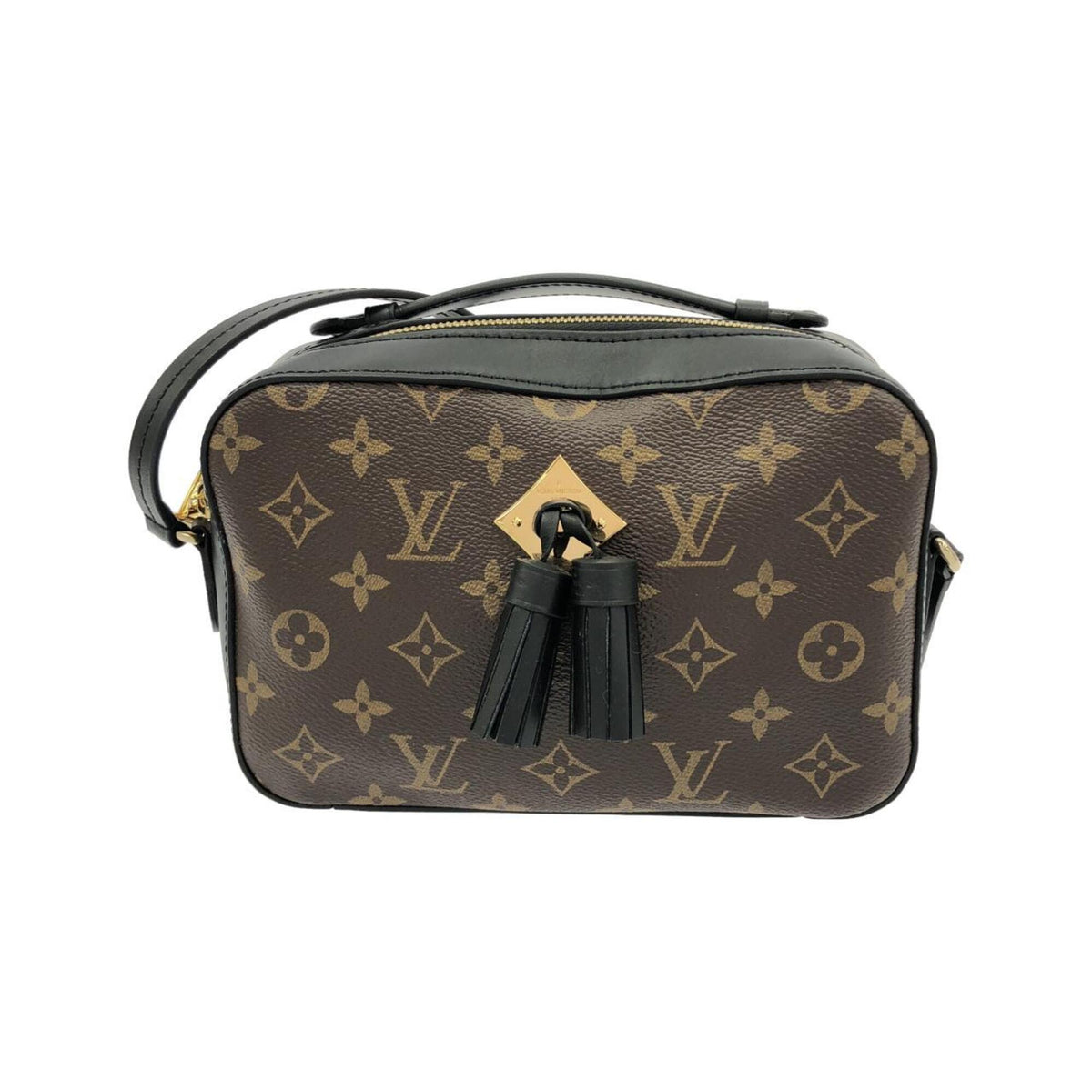 Louis Vuitton Black Marron Coated Canvas Leather Shoulder Bag (Pre-Owned)